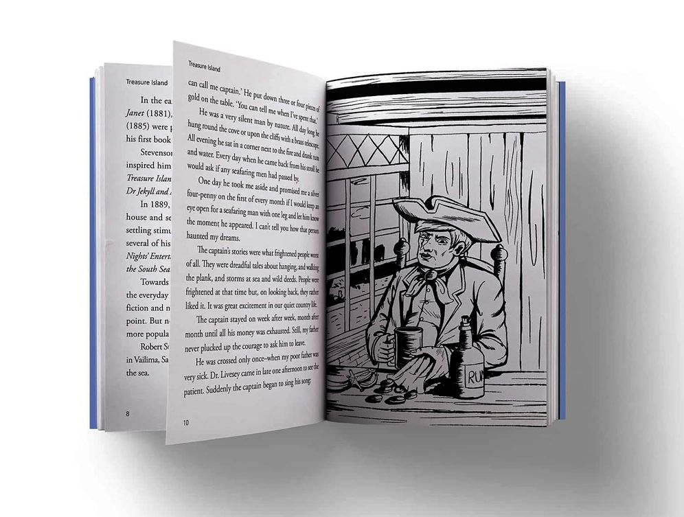 Treasure Island : llustrated Abridged Children Classic English Novel with Review Questions (Hardback