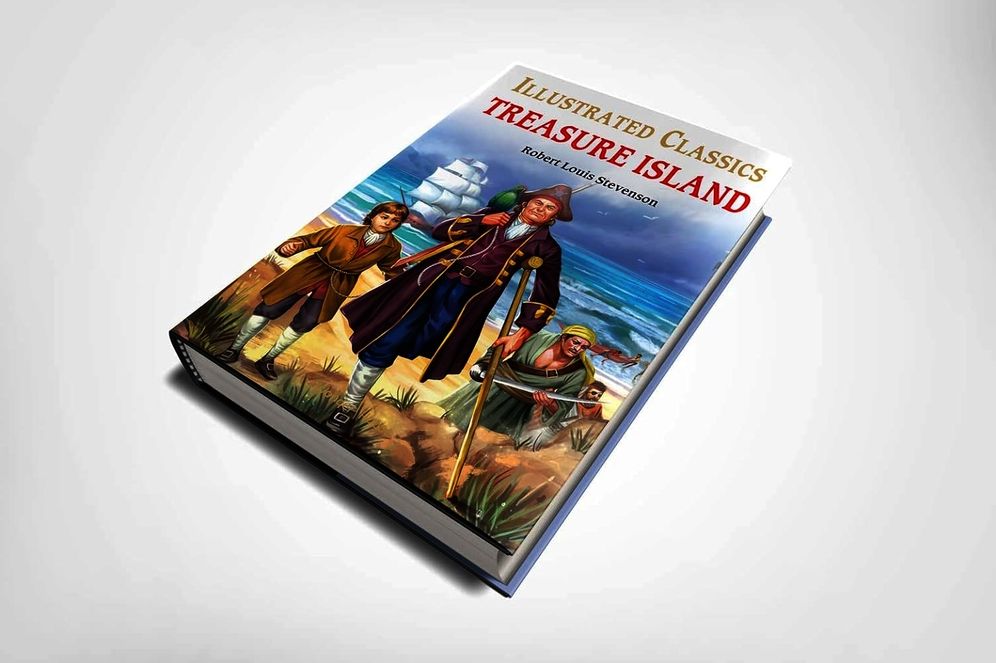 Treasure Island : llustrated Abridged Children Classic English Novel with Review Questions (Hardback