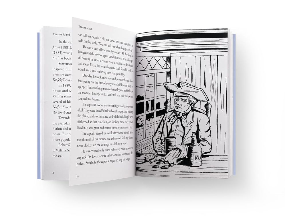 Treasure Island : llustrated Abridged Children Classic English Novel with Review Questions (Hardback
