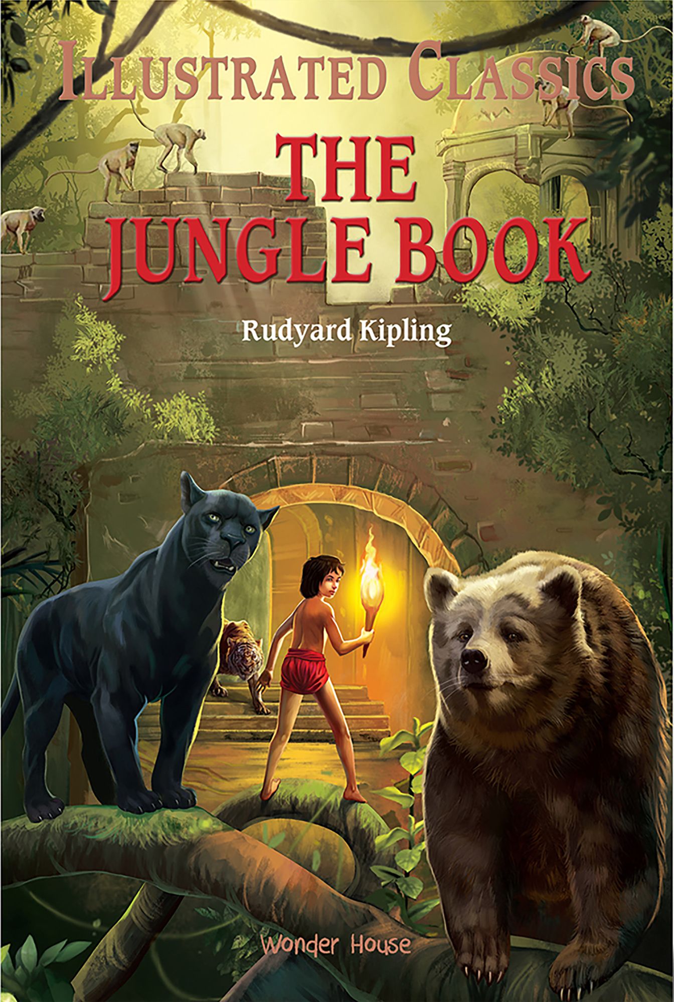 The Jungle Book: Illustrated Abridged Children Classics English Novel With Review Questions (Hardback)