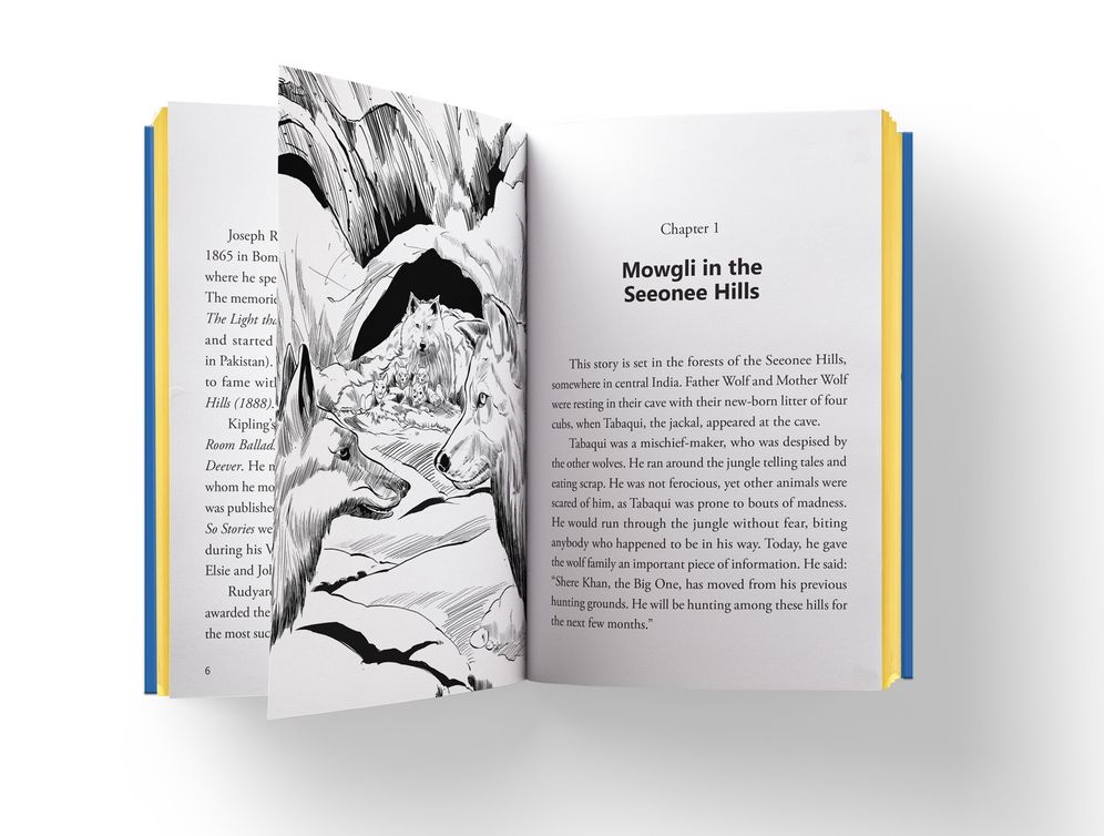 The Jungle Book: Illustrated Abridged Children Classics English Novel With Review Questions (Hardback)