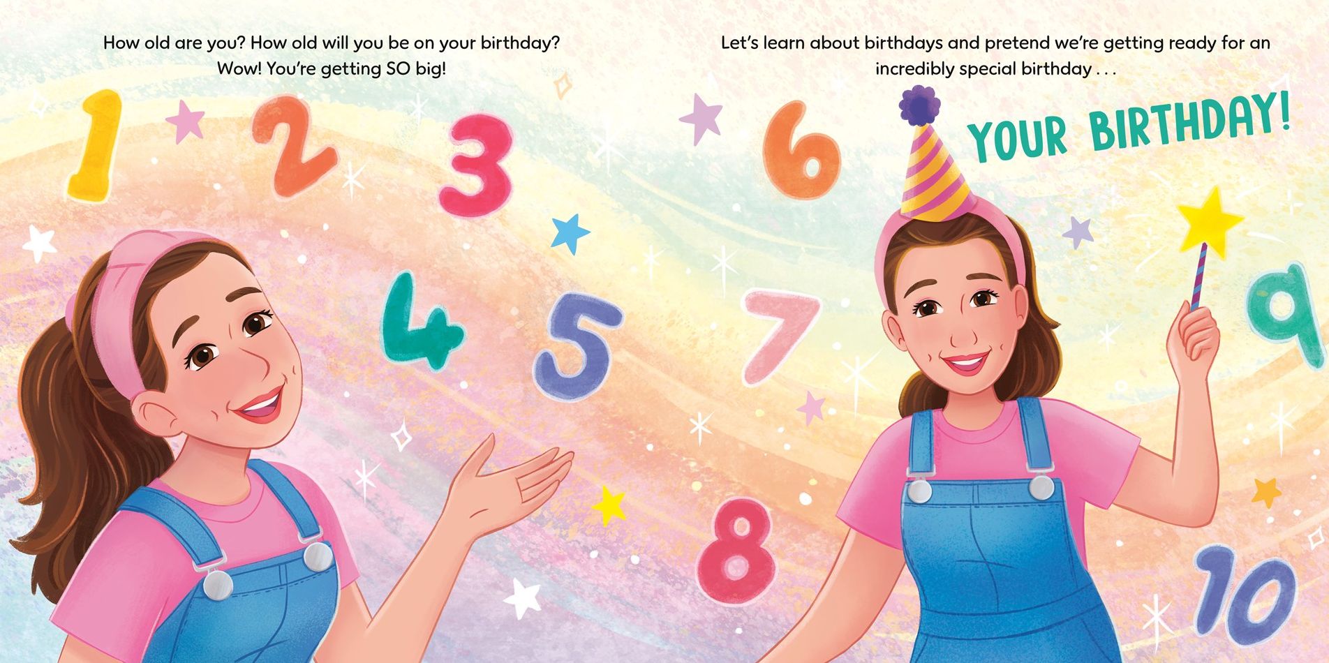 Happy Birthday, Wonderful You!: Encouraging Imaginative Play and Social Skills (Ms. Rachel): Includes 25 Stickers