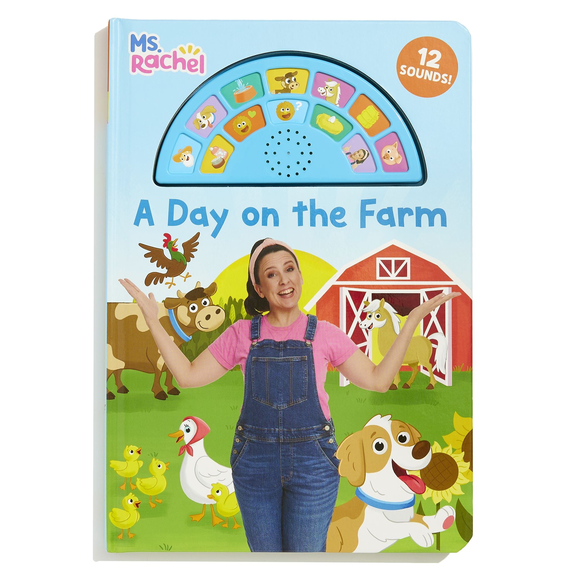 A Day on the Farm (Ms. Rachel): An Interactive Sound Book with 12 Sounds!