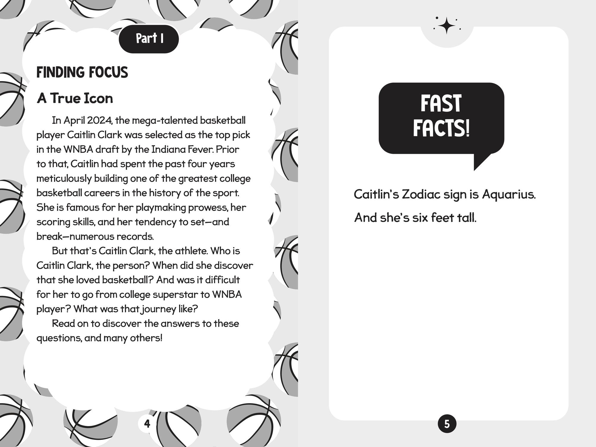 96 Facts About Caitlin Clark: Quizzes, Quotes, Questions, and More! With Bonus Journal Pages for Writing!