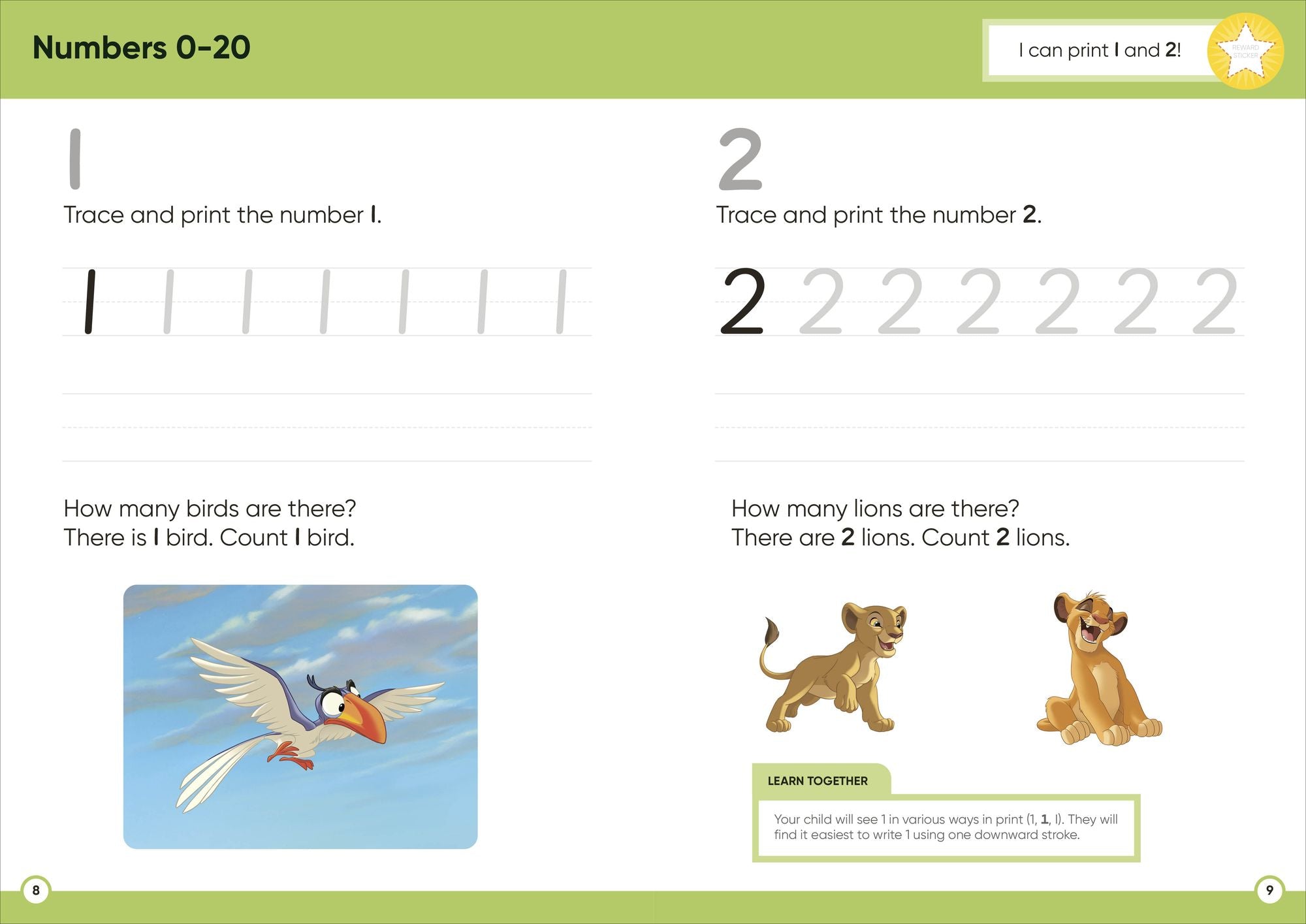 Disney Learning Math (Ages 5-6): Kindergarten Counting, Measuring, Add & Subtract Workbook for Kids, Curriculum-Based