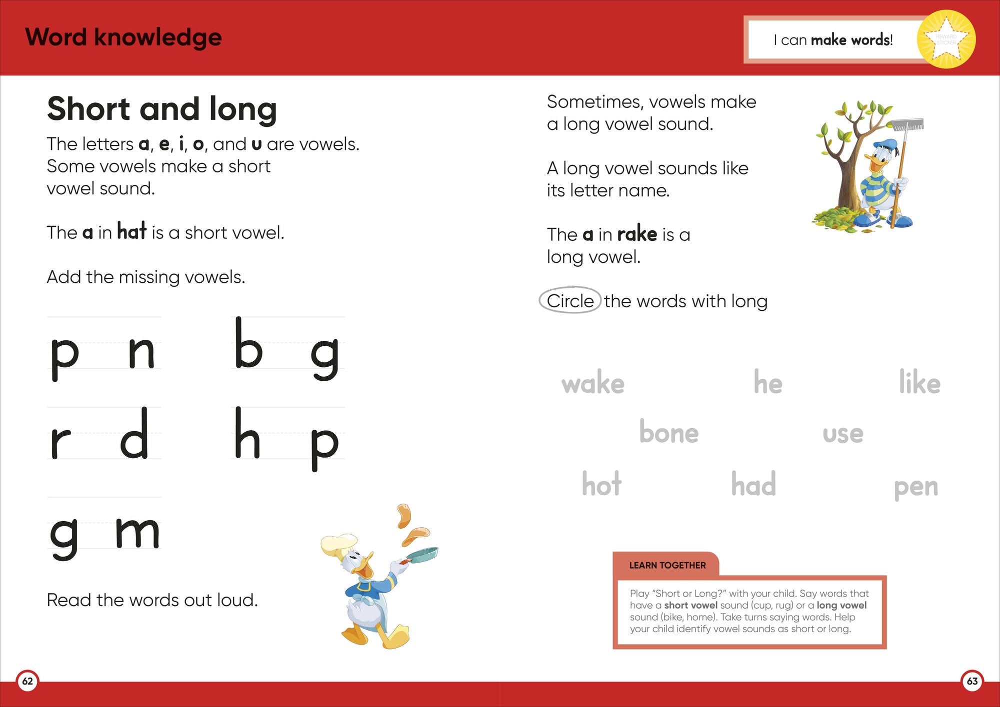 Disney Learning Big Workbook Kindergarten: Math & English Workbook for Kids Aged 5-6, Curriculum-Based