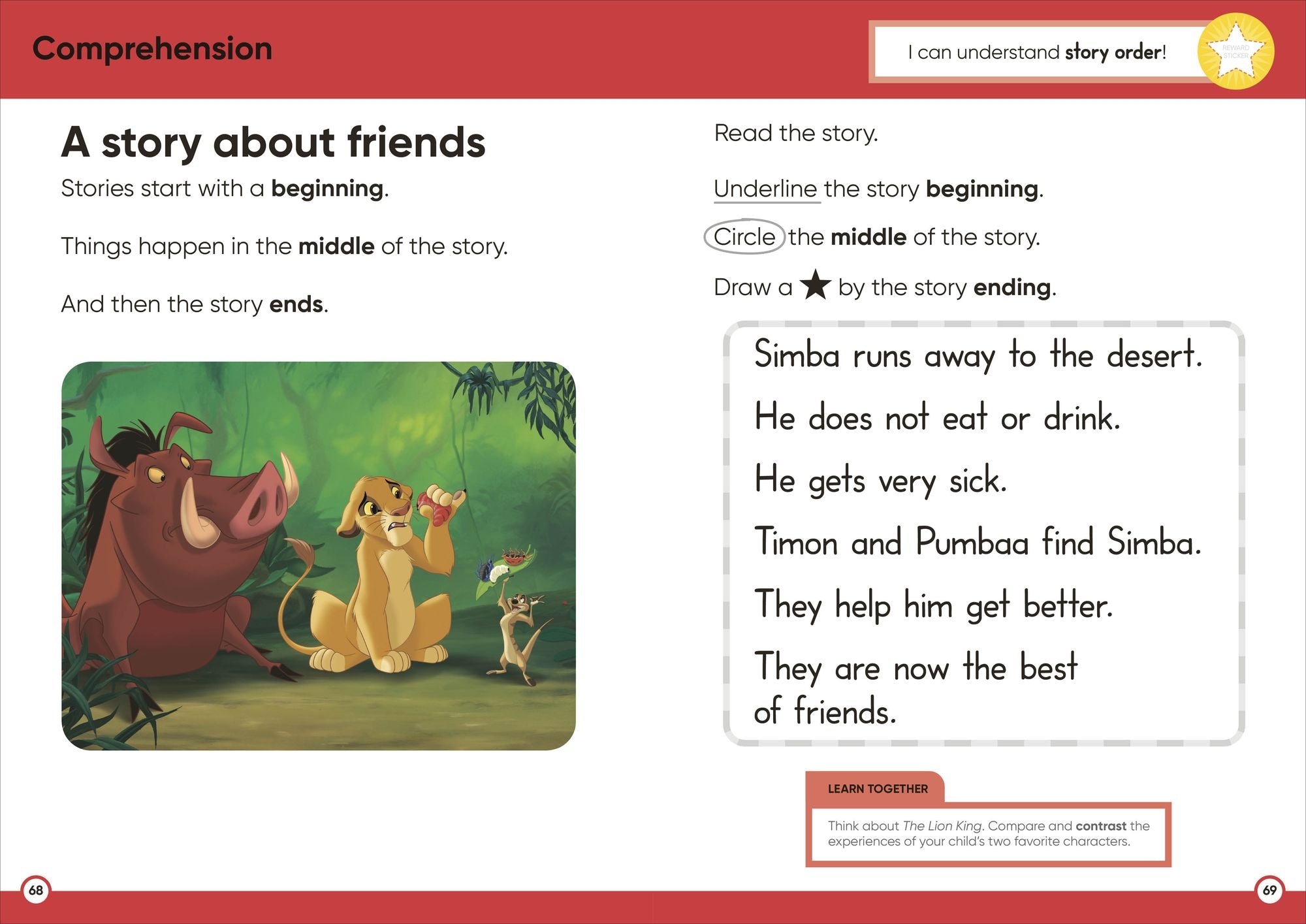 Disney Learning Big Workbook Kindergarten: Math & English Workbook for Kids Aged 5-6, Curriculum-Based