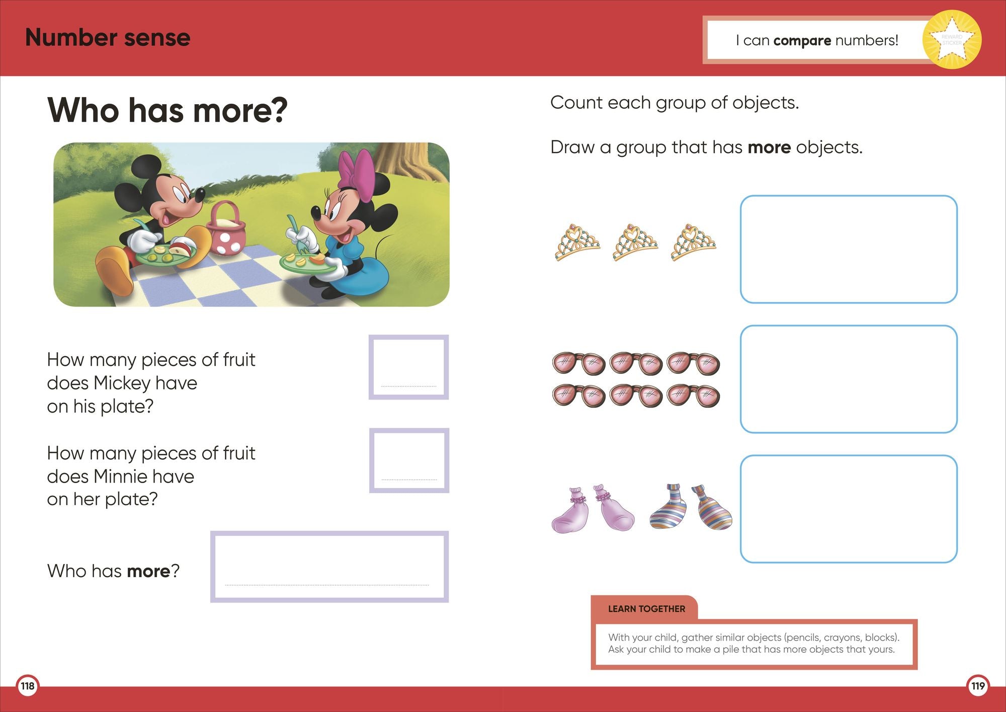 Disney Learning Big Workbook Kindergarten: Math & English Workbook for Kids Aged 5-6, Curriculum-Based