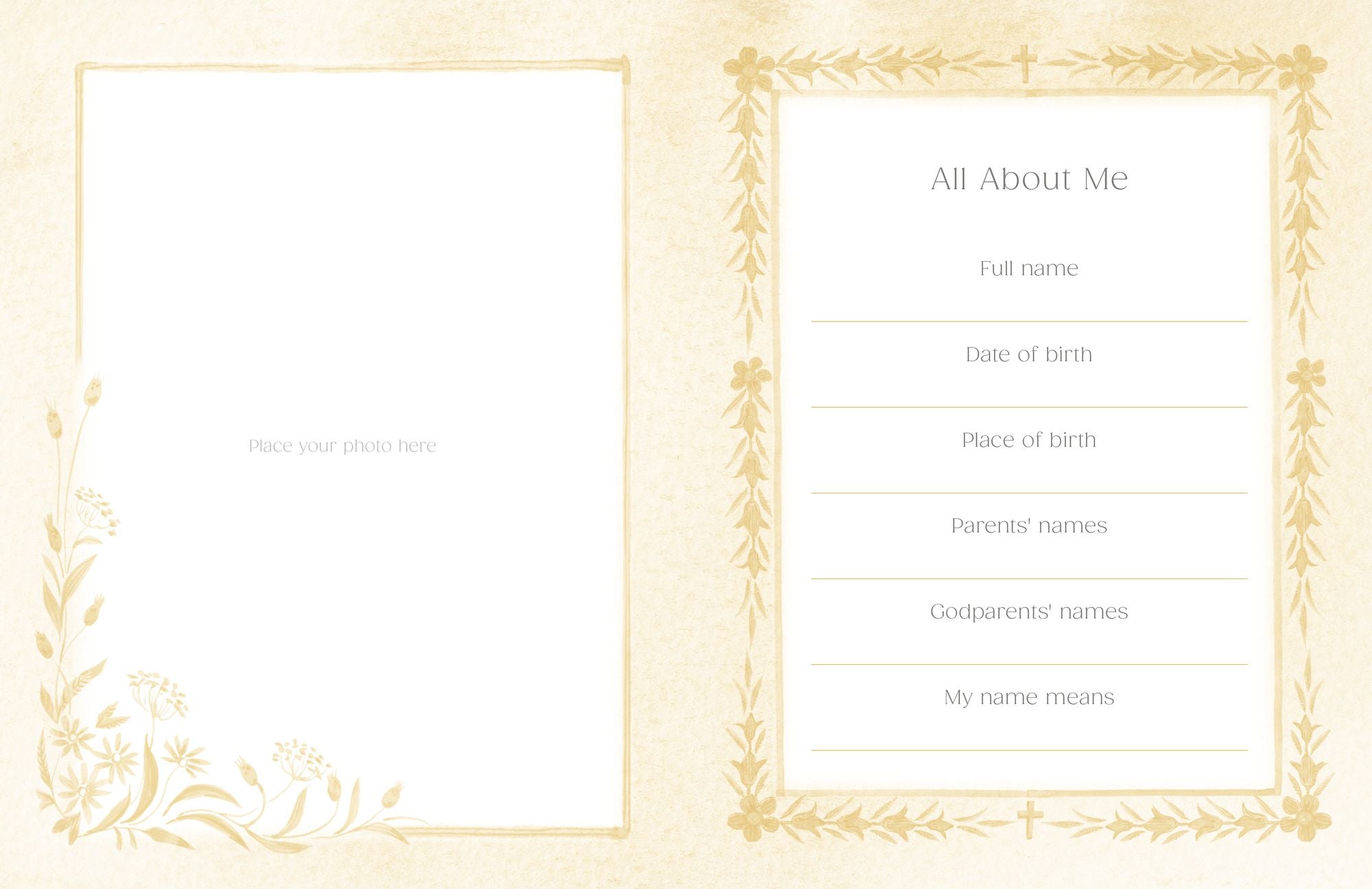 My Baptism: Hardcover Baptism Gift with Journal Pages, Prayers & Photo Pages