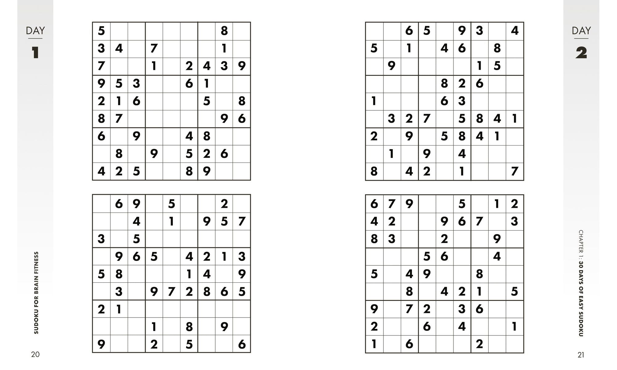 Brain Fitness Puzzle Games Variety Pack: Enlarged Print Sudoku, Crosswords, Word Search