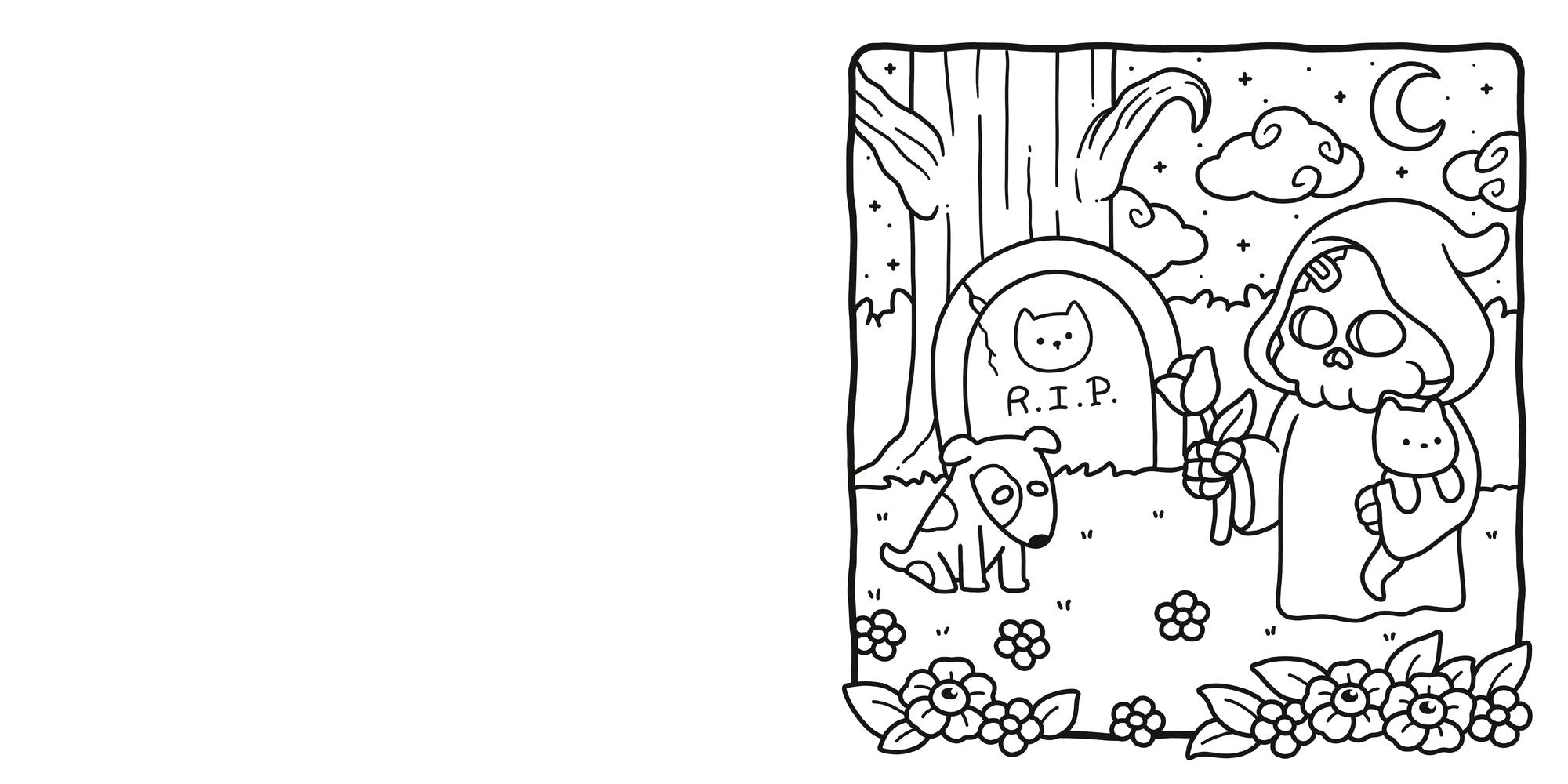 Spooky Cutie: Coloring Book for Adults and Kids