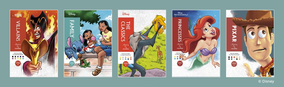 Disney Mystery Coloring: Family: A Color by Number Book