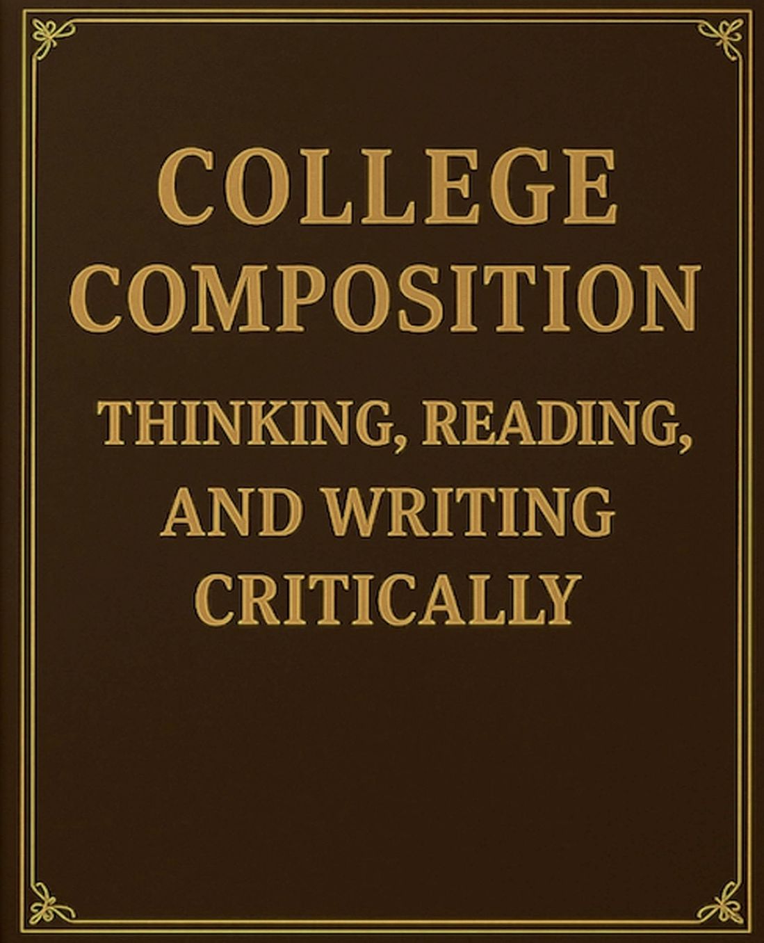 College Composition: Thinking, Reading, and Writing Critically: