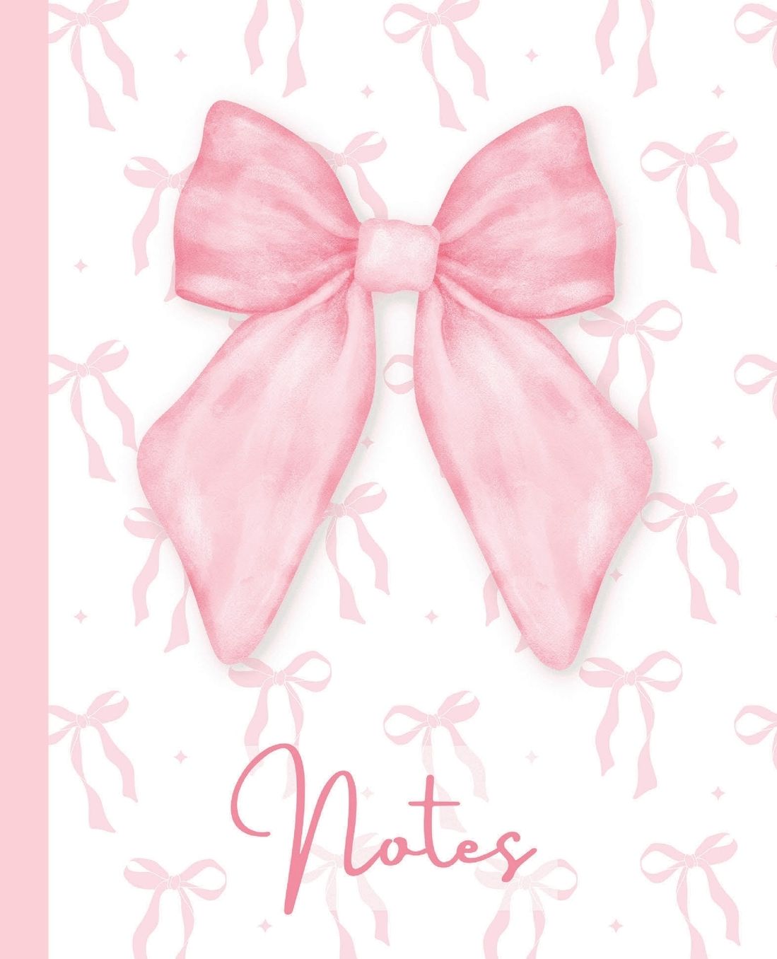Pink Coquette Bows Composition Notebook: Cute Girly Aestethic Pastel Ribbons College Rule Journal for Women, Teens & Girls