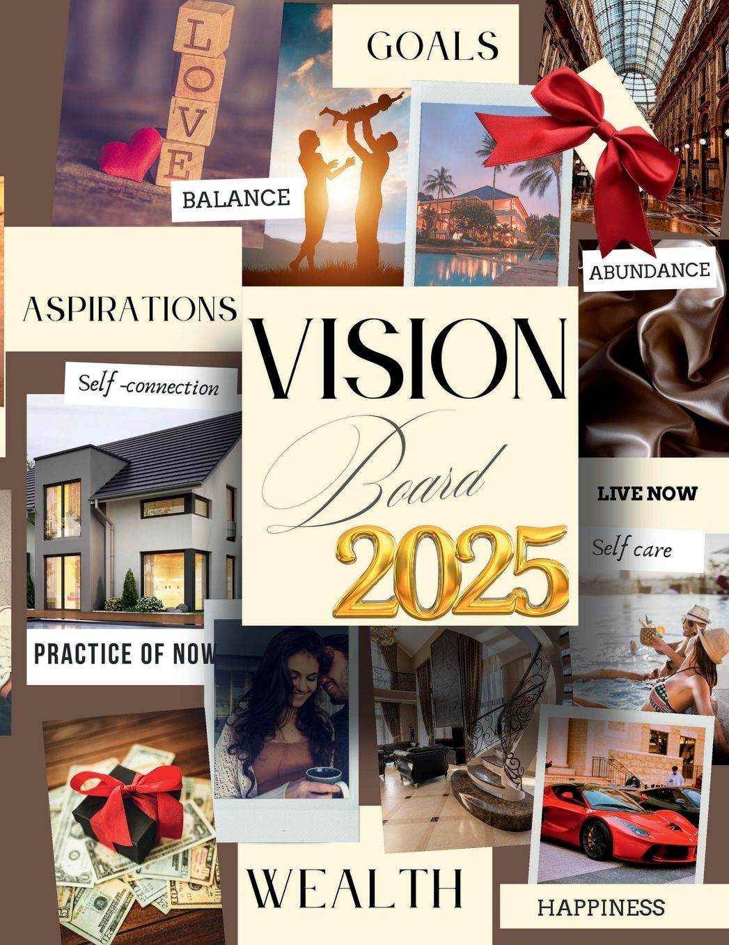 Vision Board 2025: Clip Art Magazine More Positive Elements in All Categories for Visualizing Your LIFE
