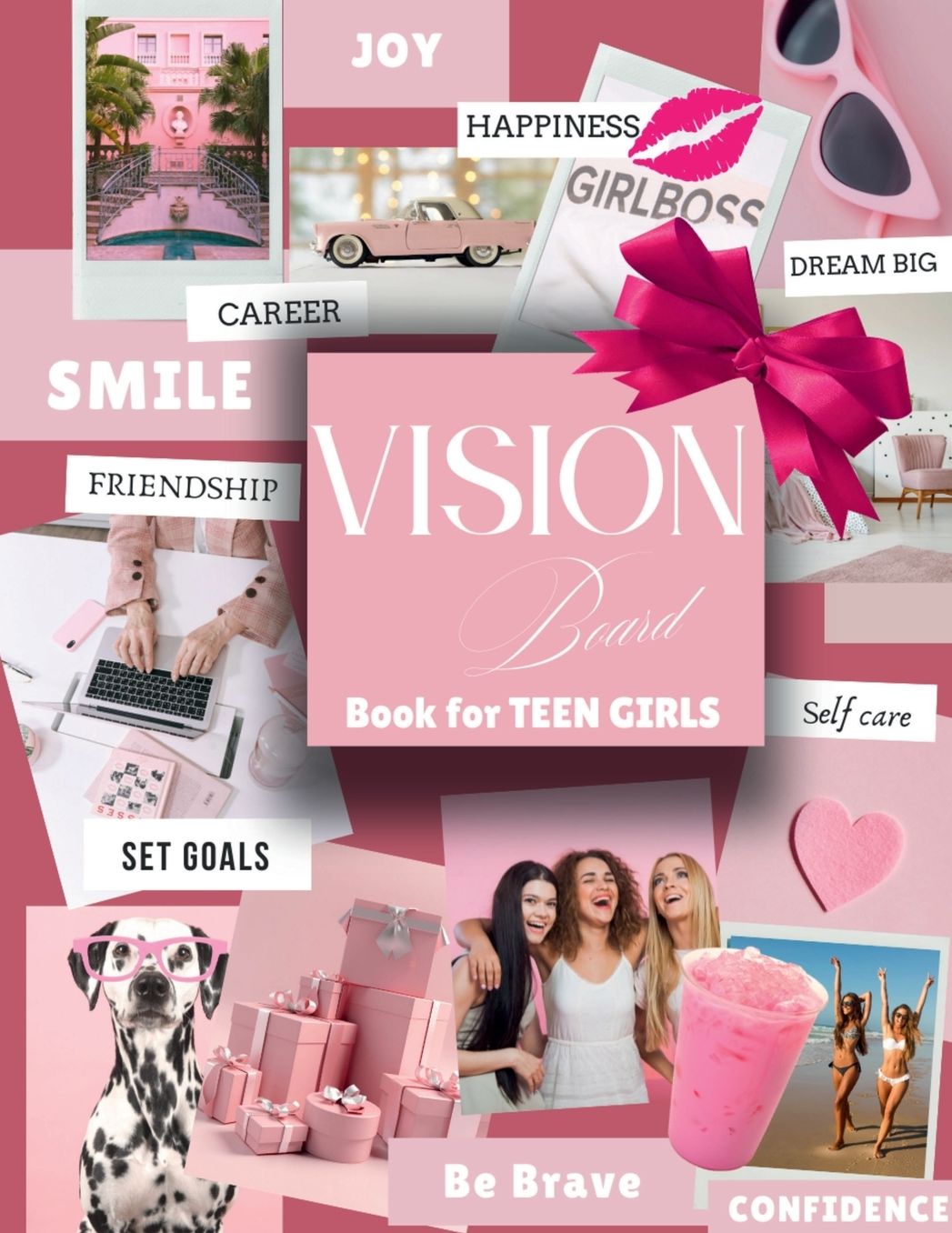 Vision Board Clip Art Book for Girls: Design Future with Powerful Inspiring Pictures, Words, Affirmation Cards Career Life Aspects & Images in All Categories