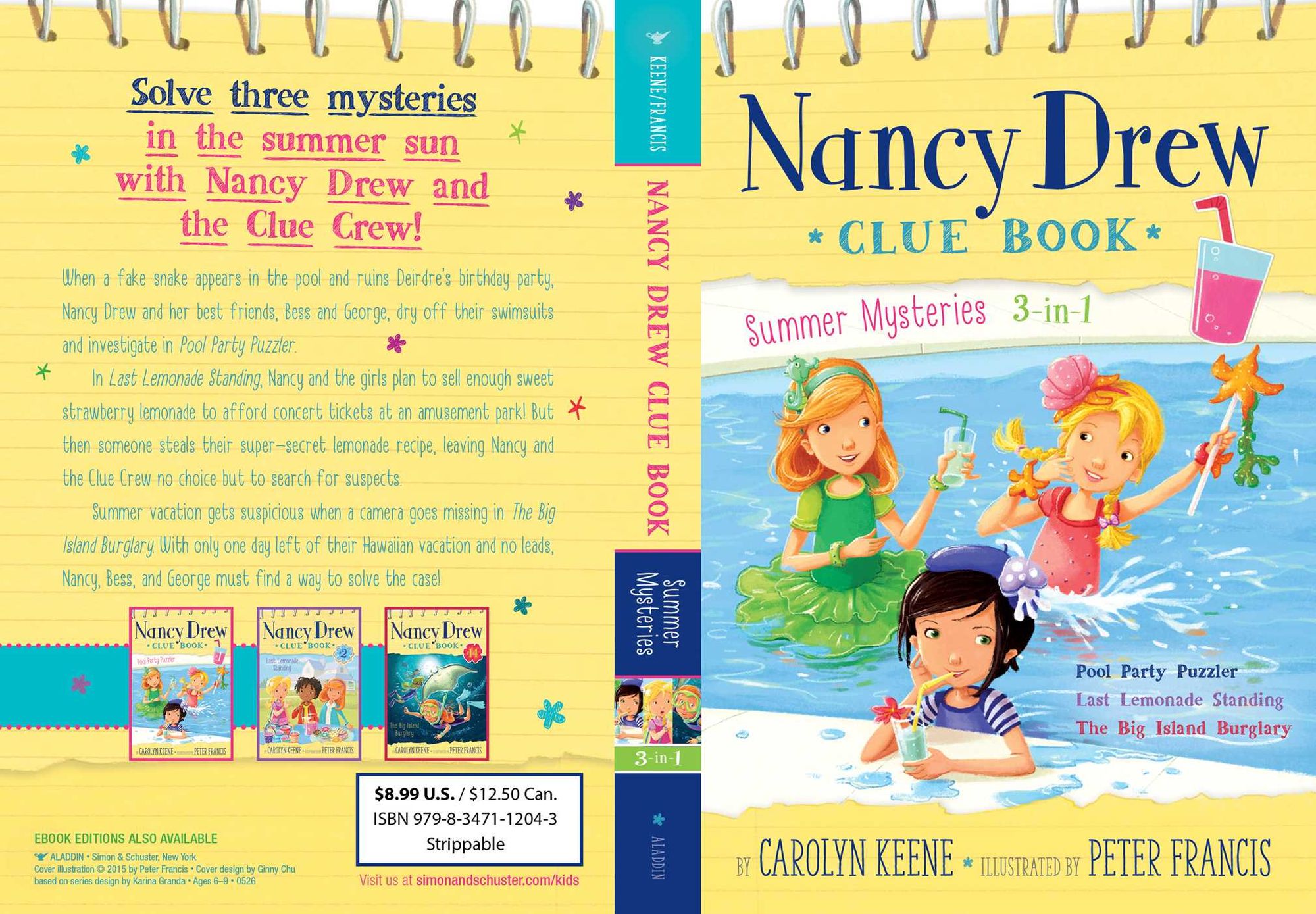 Nancy Drew Clue Book Summer Mysteries 3-in-1: Pool Party Puzzler; Last Lemonade Standing; The Big Island Burglary