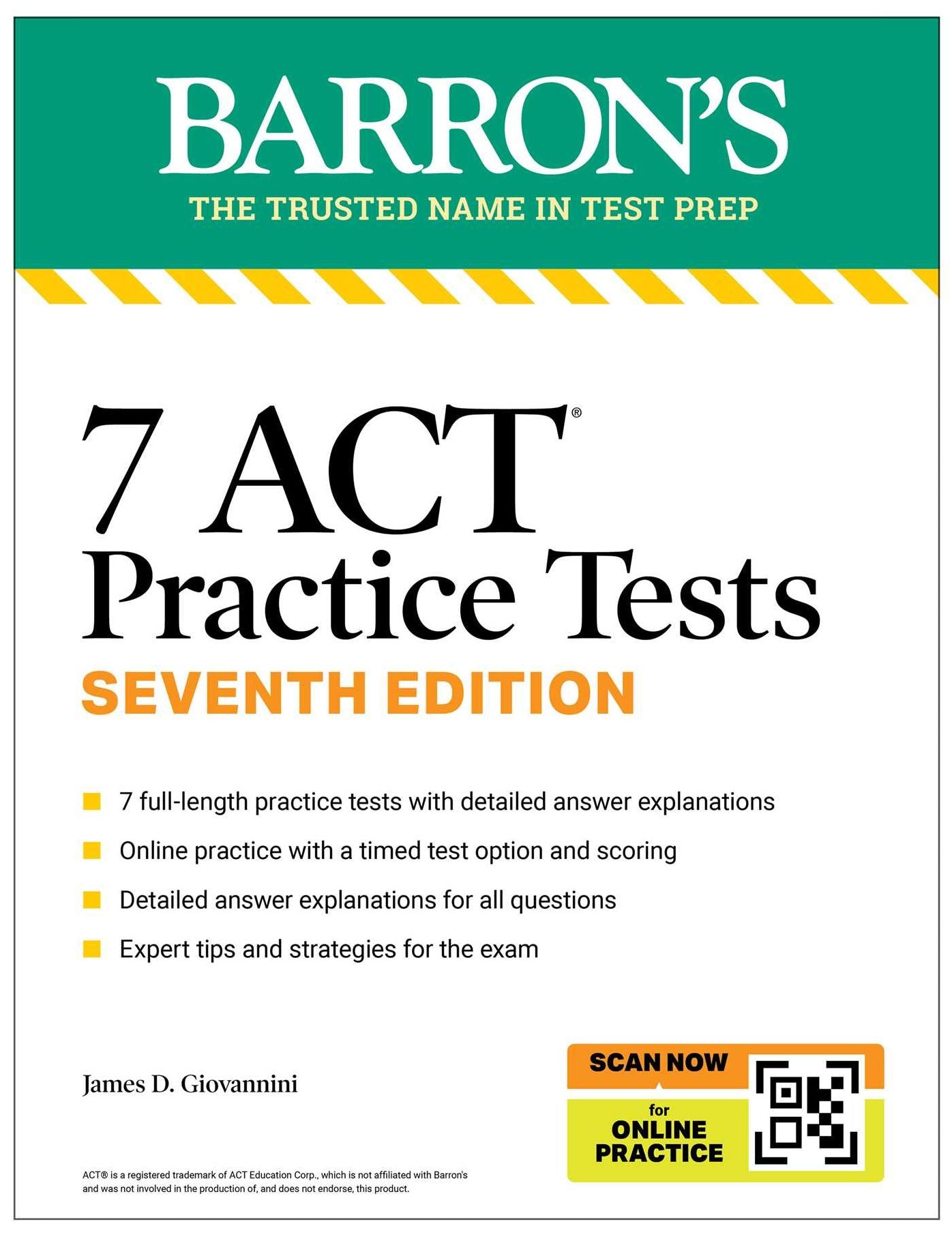 7 ACT Practice Tests, Seventh Edition + Online Practice (2026)