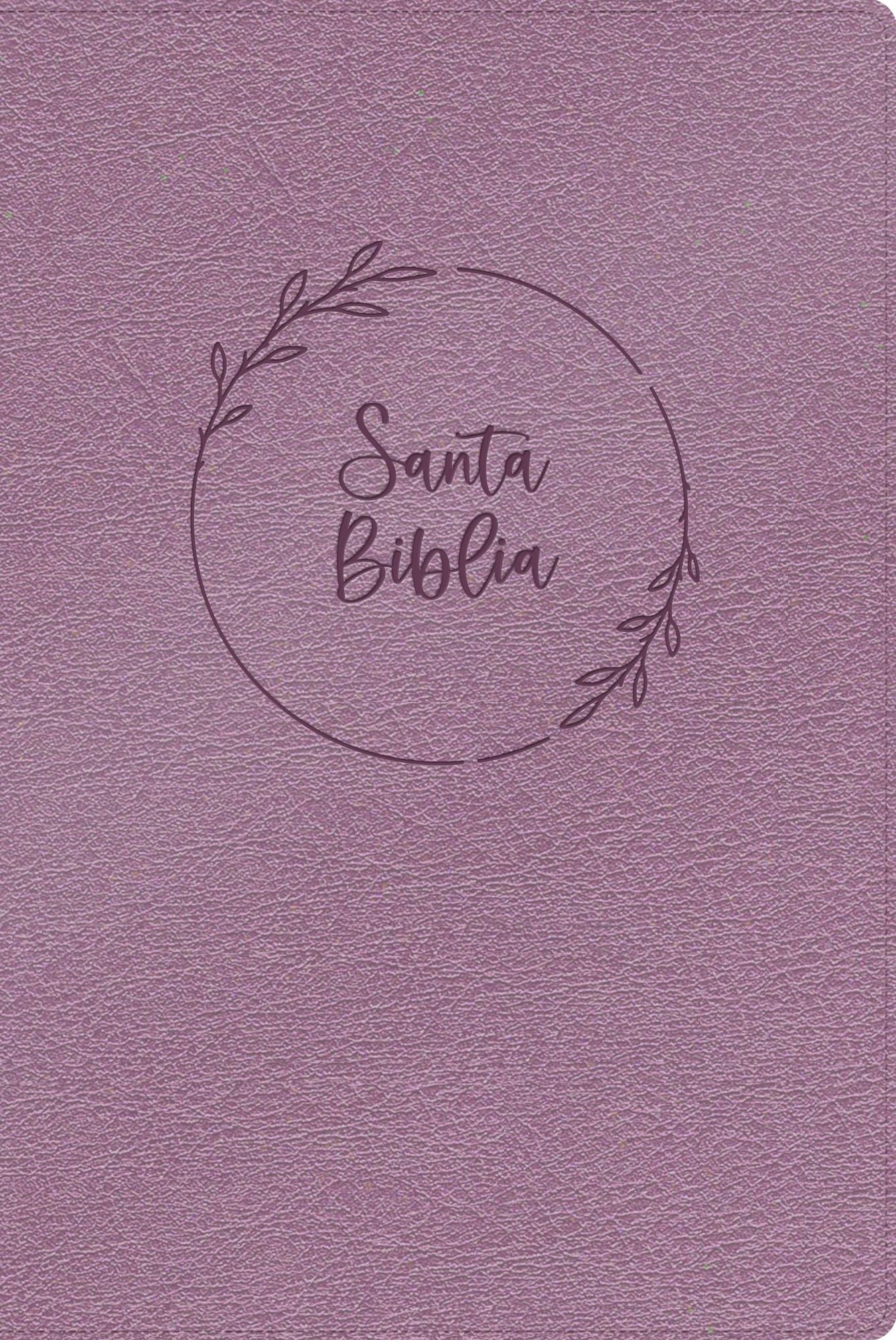 RVR 1960 Biblia letra gigante, rosa perla, símil piel