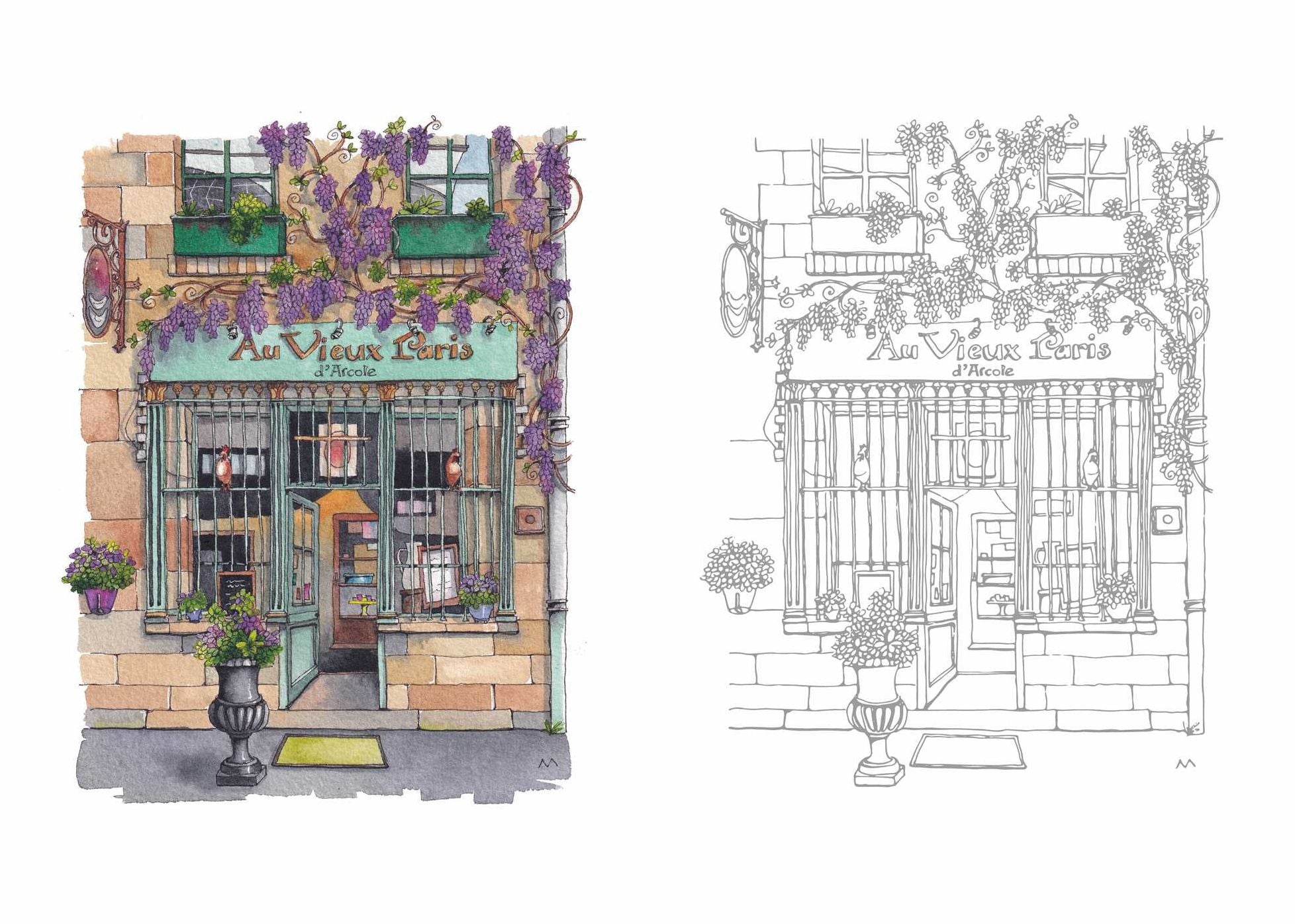 Urban Anna's From Paris with Love Coloring Book