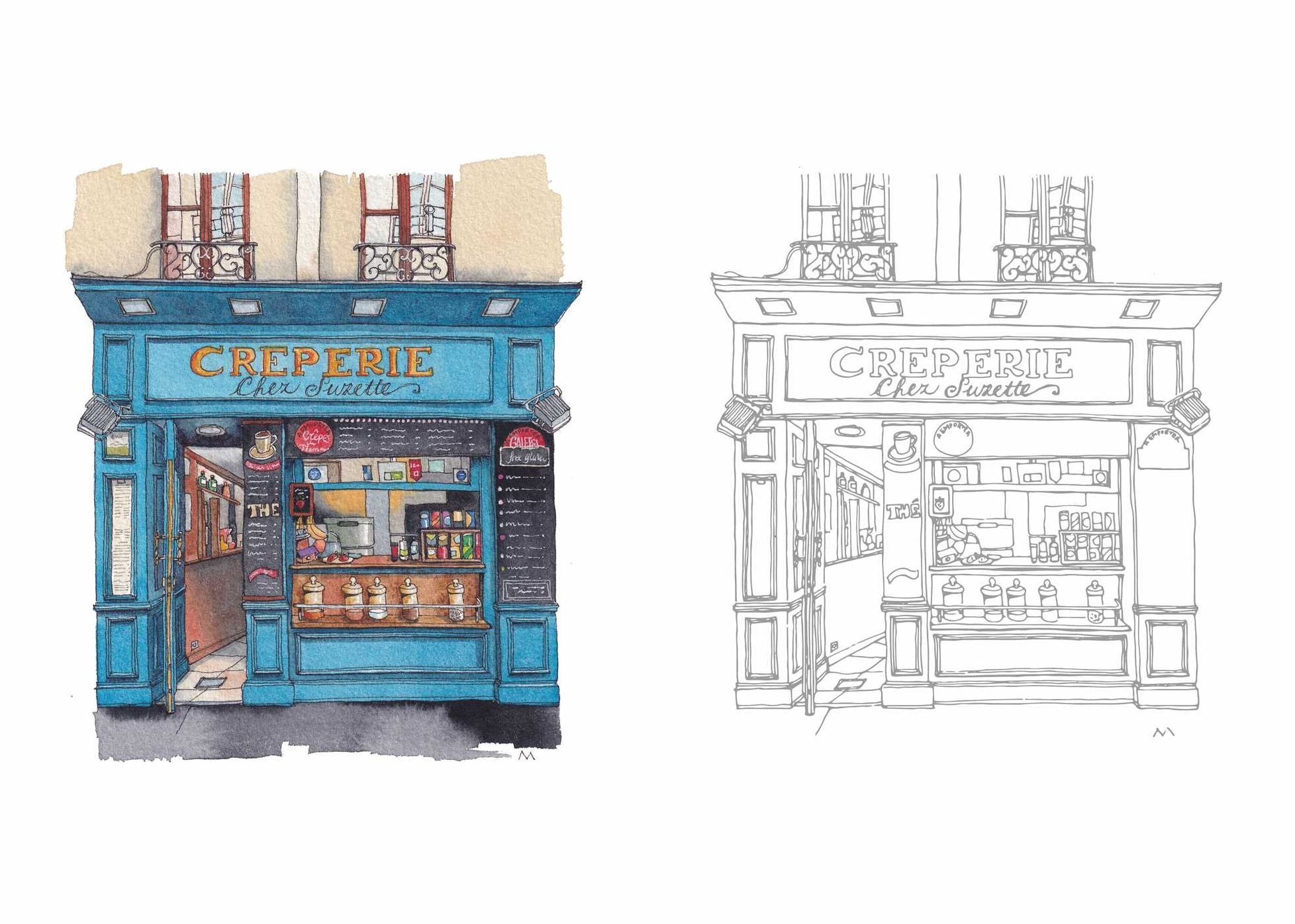 Urban Anna's From Paris with Love Coloring Book