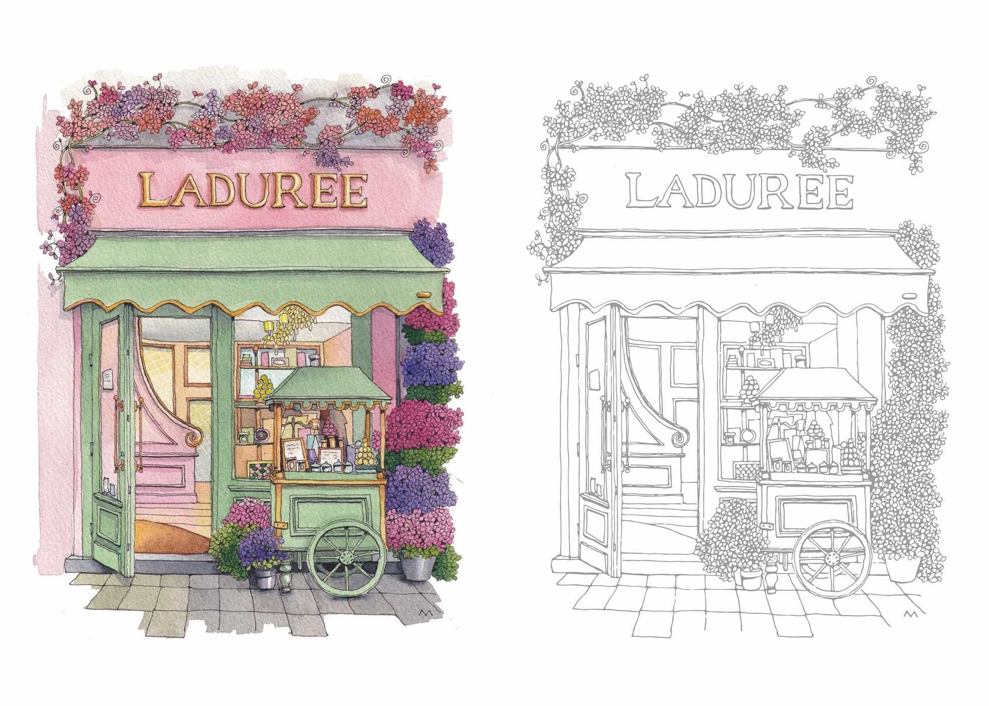 Urban Anna's From Paris with Love Coloring Book