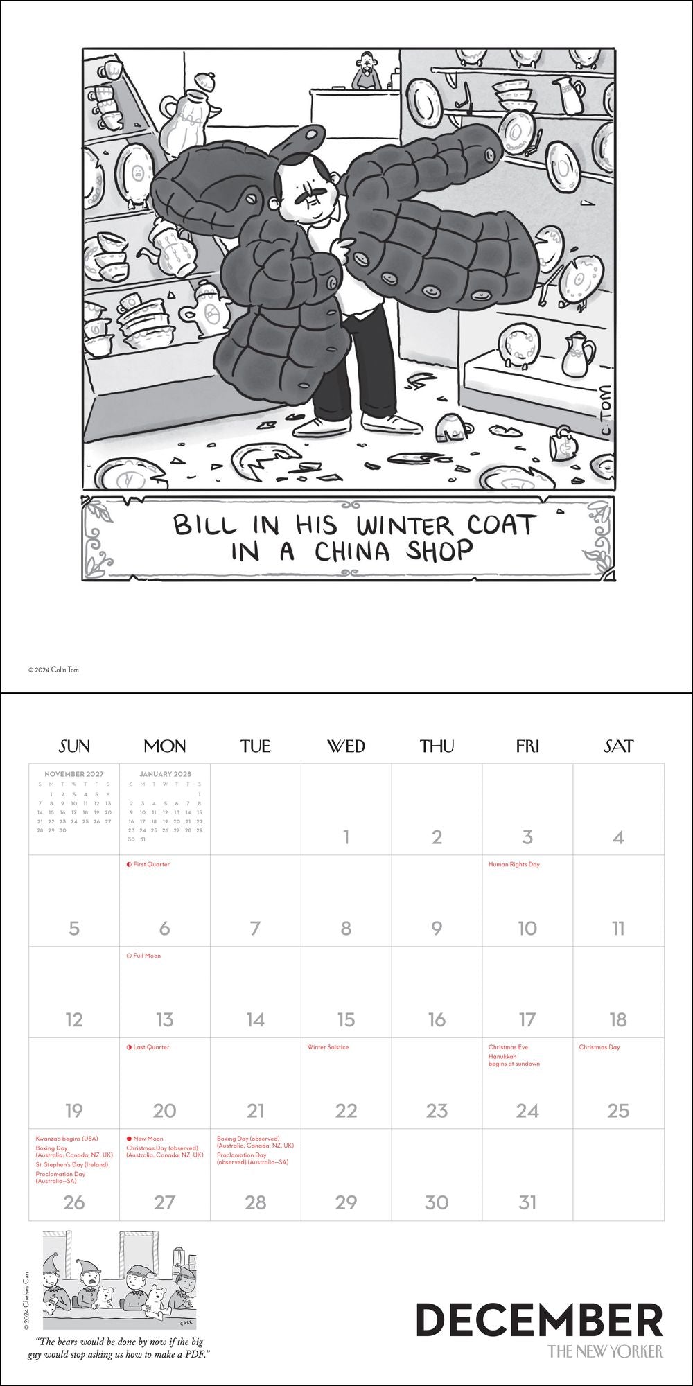 2027 Cartoons from The New Yorker Wall Calendar
