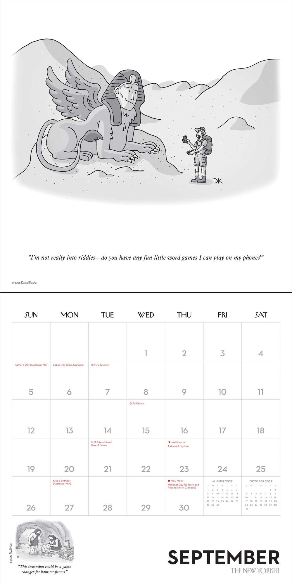 2027 Cartoons from The New Yorker Wall Calendar