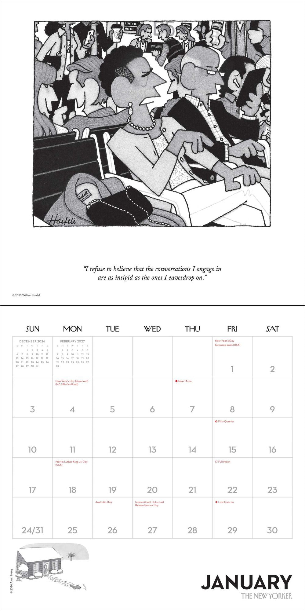 2027 Cartoons from The New Yorker Wall Calendar