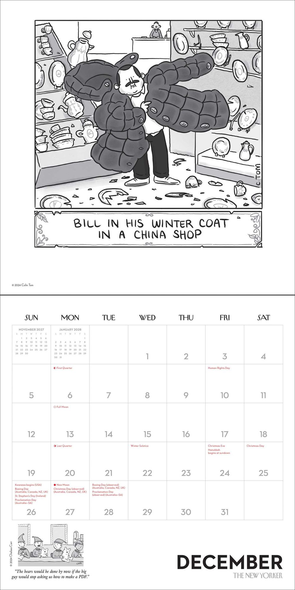 2027 Cartoons from The New Yorker Wall Calendar