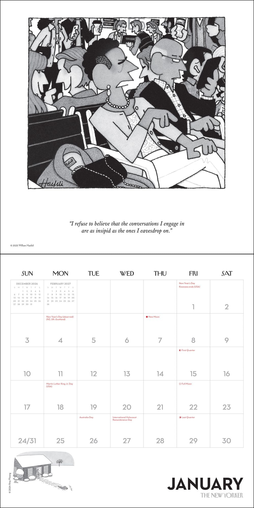 2027 Cartoons from The New Yorker Wall Calendar