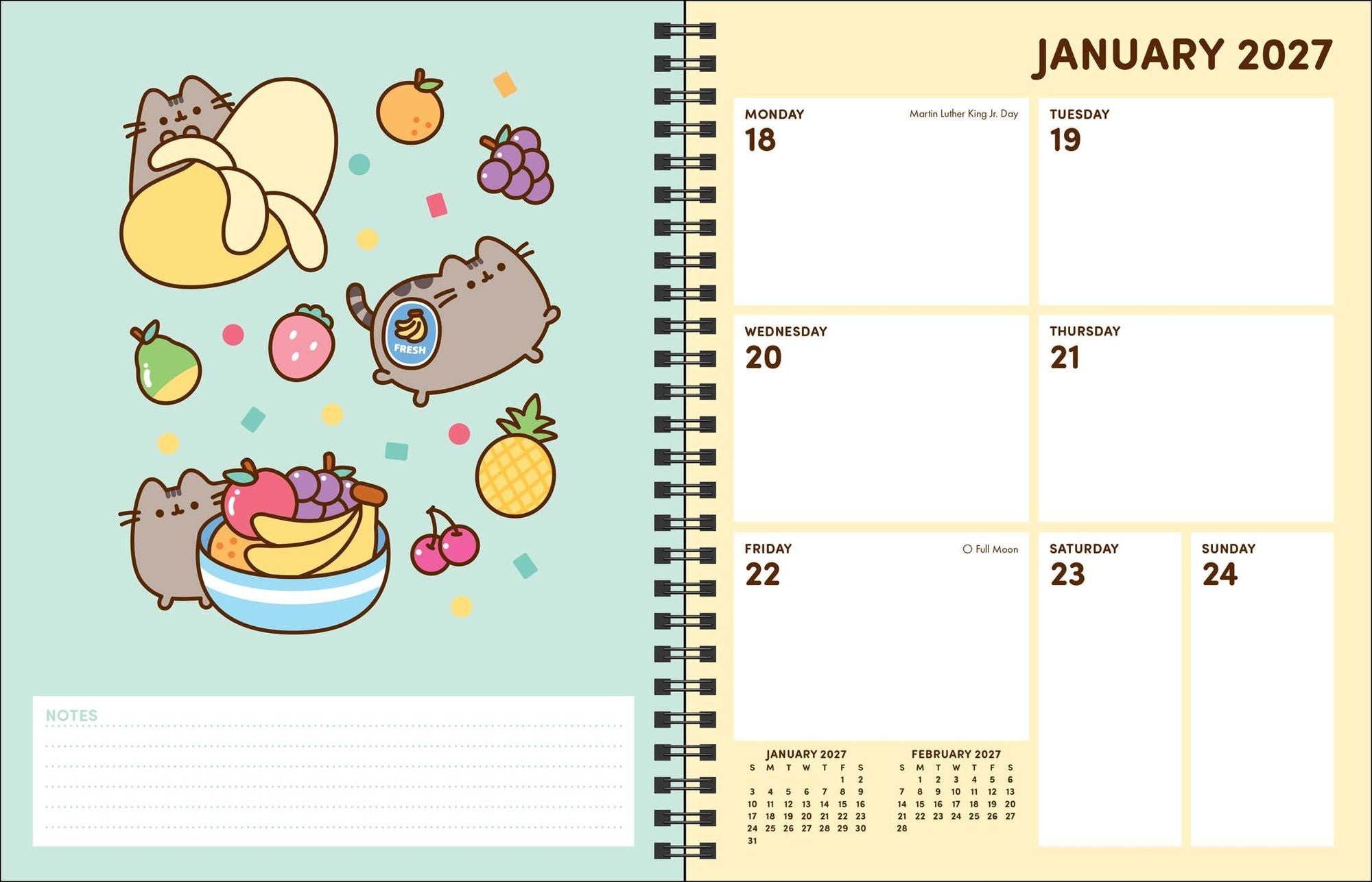 2026-2027 Pusheen 16-Month Monthly/Weekly Planner