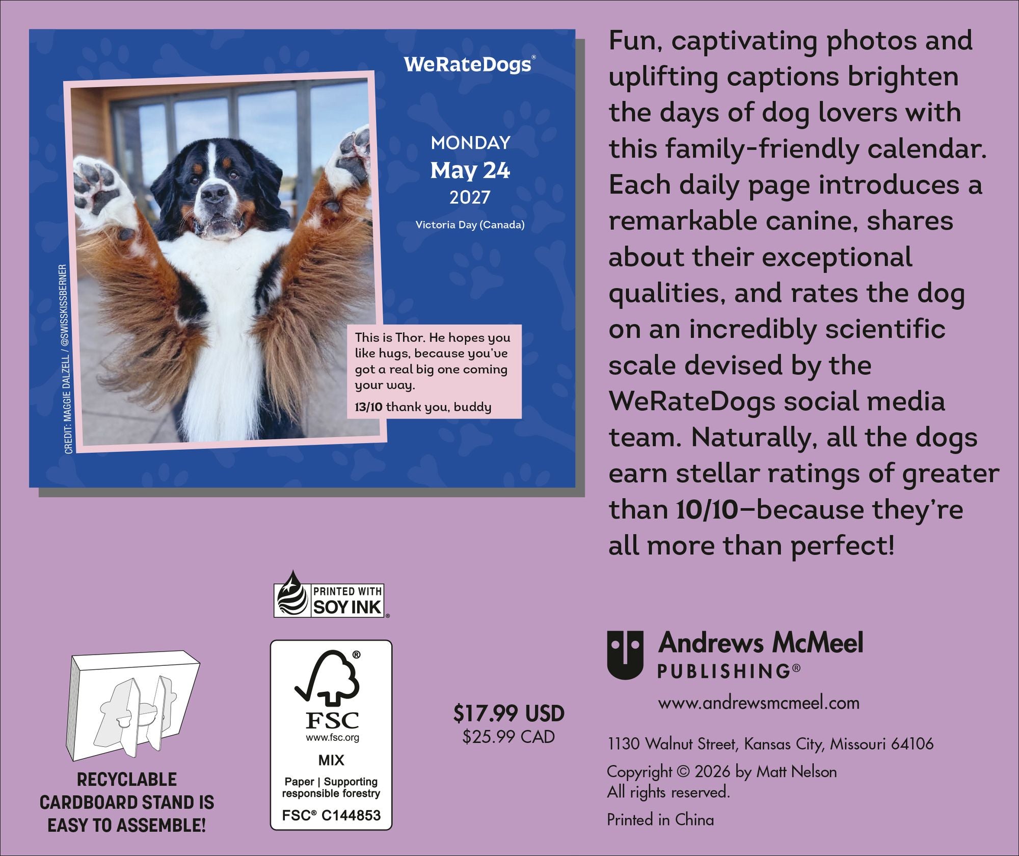 2027 WeRateDogs Day-to-Day Calendar