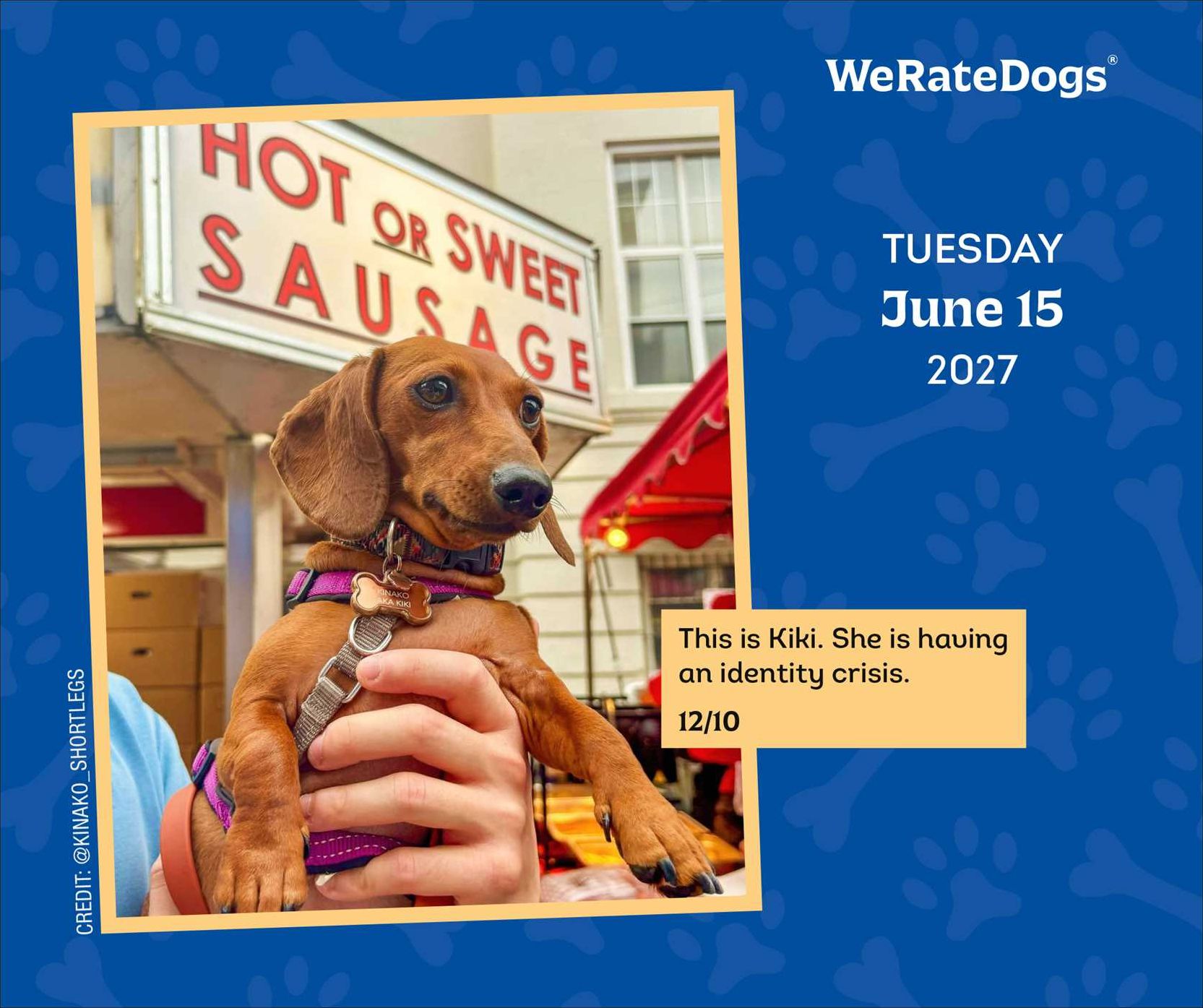 2027 WeRateDogs Day-to-Day Calendar