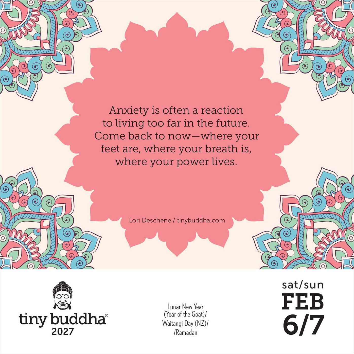 2027 Tiny Buddha Day-to-Day Calendar
