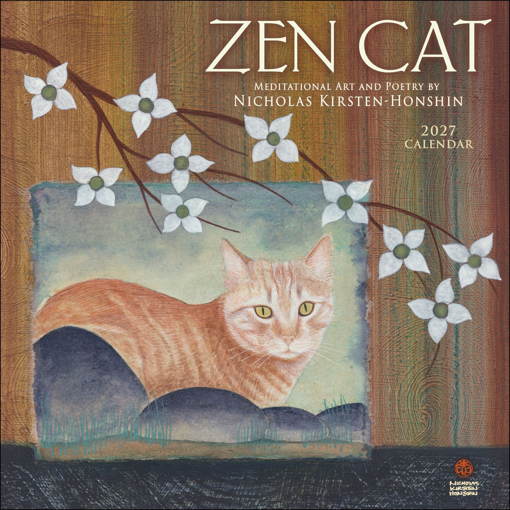 2027 Zen Cat Wall Calendar