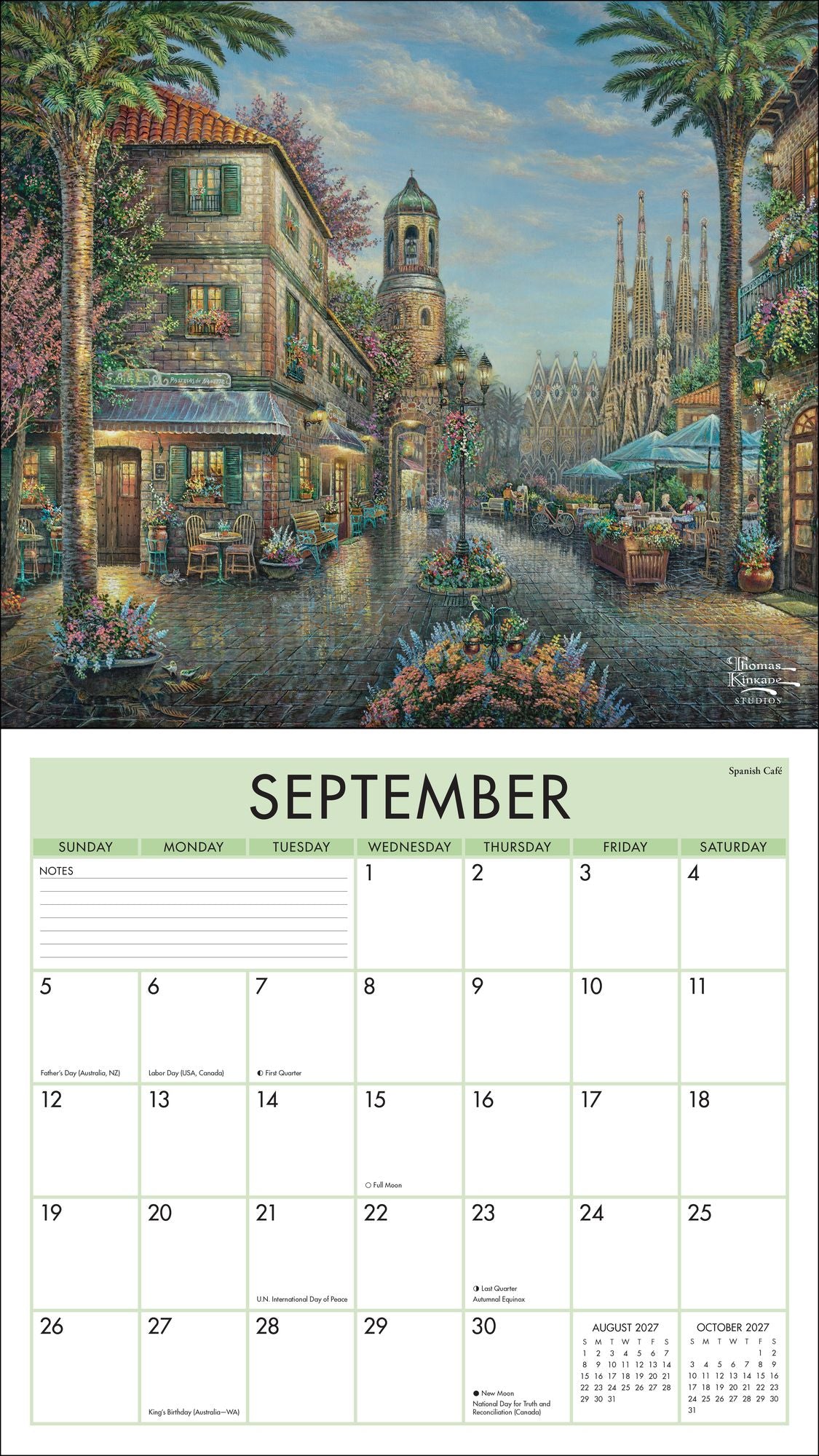 2027 Thomas Kinkade Studios Deluxe Wall Calendar