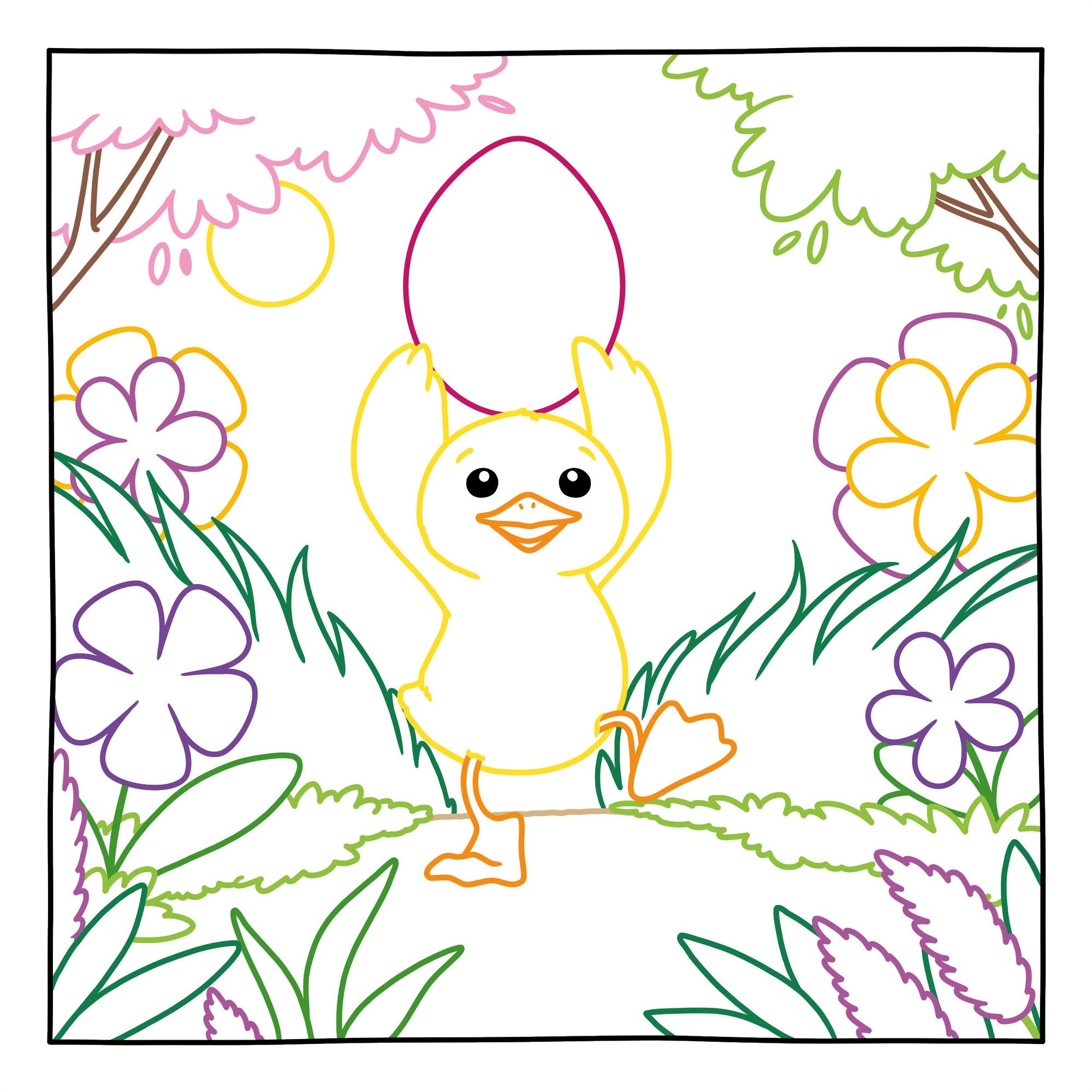 Magic Paper Coloring Book: Easter Bunny and Friends: Discover Hidden Patterns and Images!