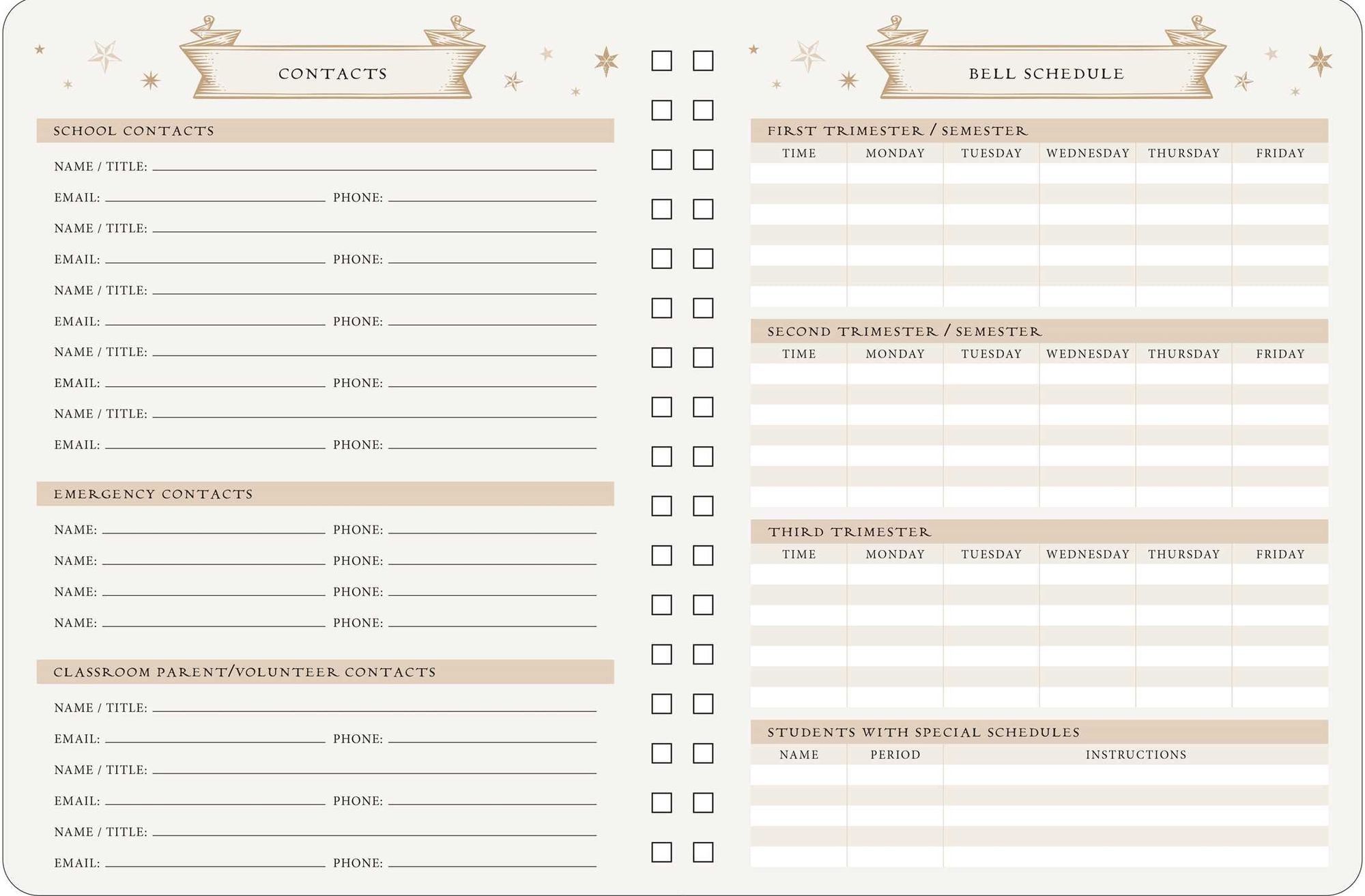 Harry Potter: Hogwarts Teacher's 12-Month Undated Planner: (Harry Potter School Planner School, Harry Potter Gift, Harry Potter Stationery, Undated Planner, Teacher Planner)