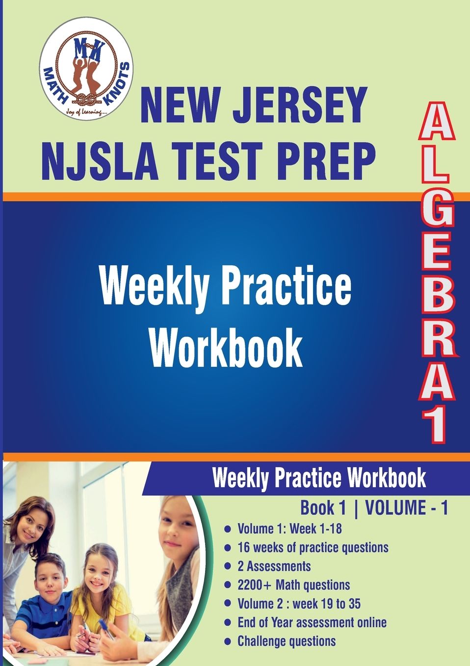 New Jersey Student Learning Assessments (NJSLA) Test Prep, Algebra 1 ,Volume 1