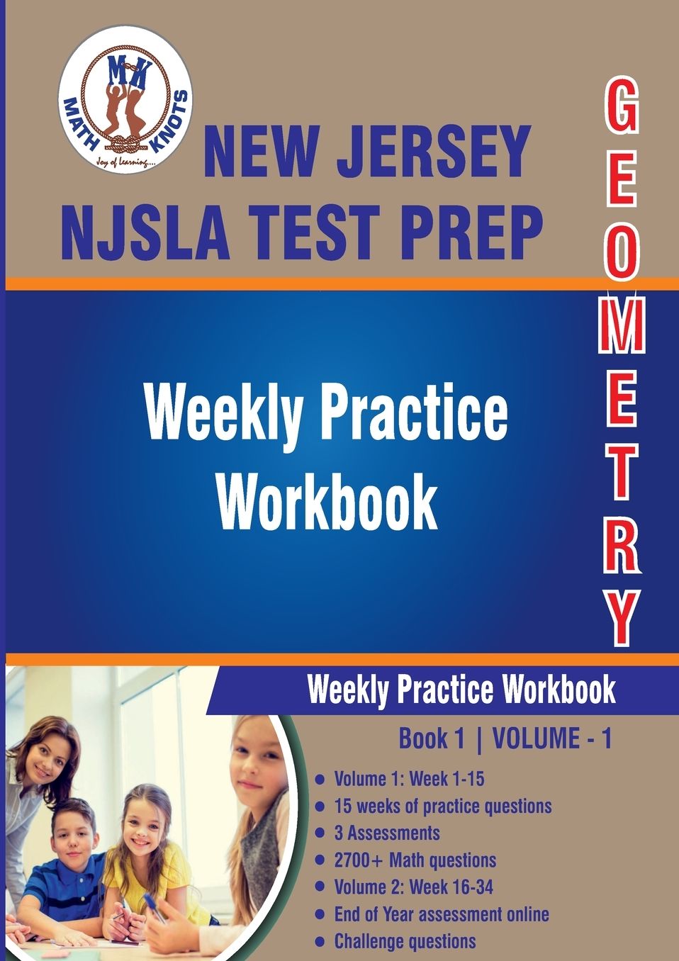 New Jersey Student Learning Assessments (NJSLA) Test Prep: Geometry : Weekly Practice Workbook Volume 1: