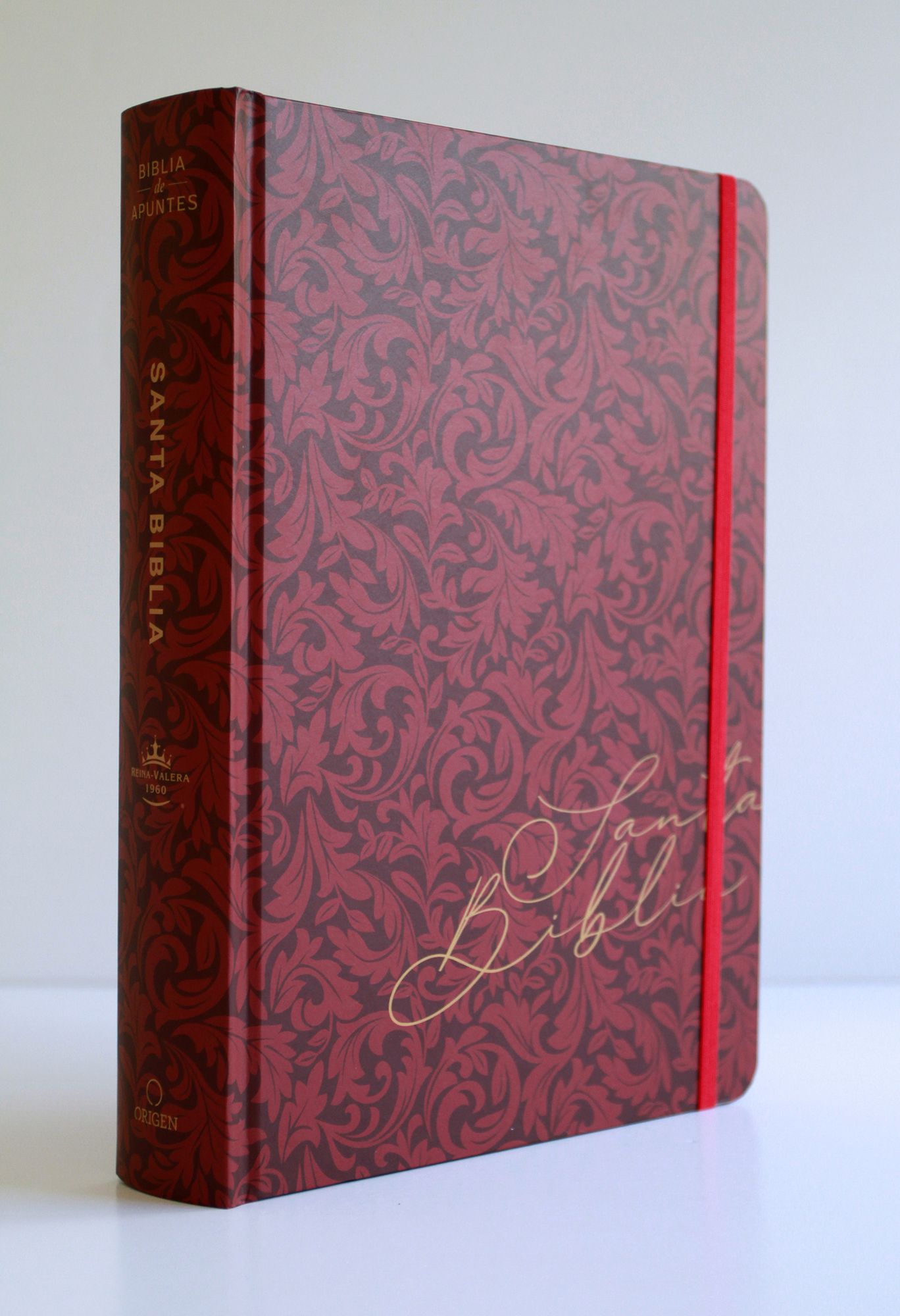 Biblia de Apuntes RVR 1960 Tapa dura, Vino tinto (Edición cantos pintados) / Spanish Journalling Bible RVR 1960 Hardcover Burgundy