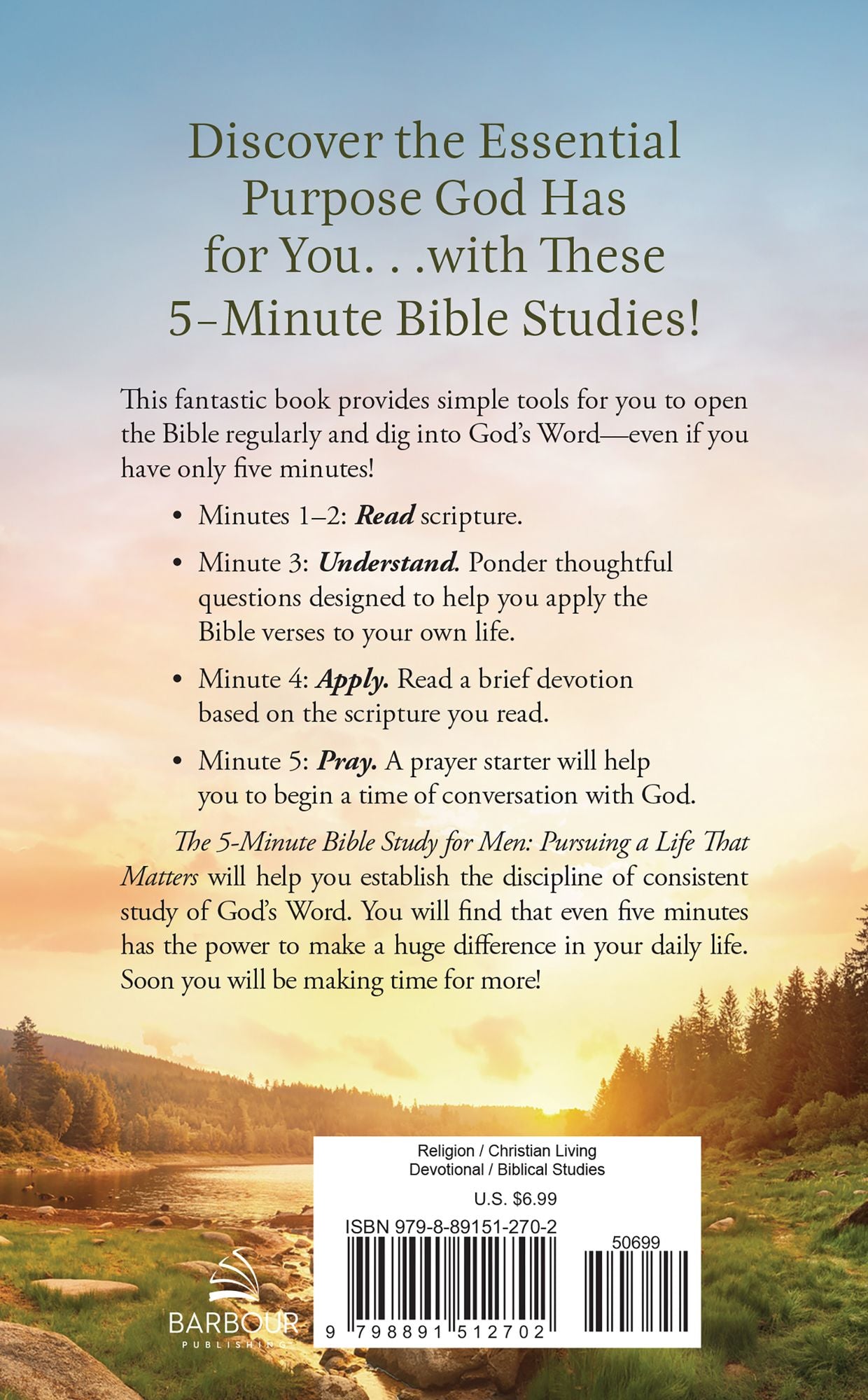 The 5-Minute Bible Study for Men: Pursuing a Life That Matters