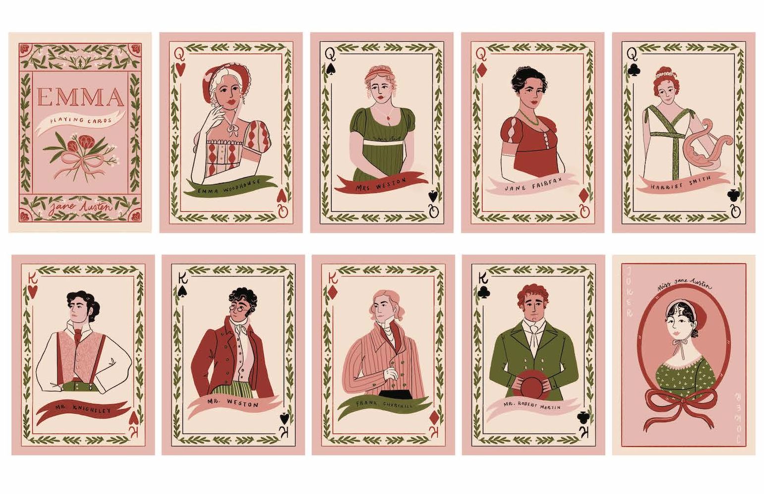 Literary Suits: Jane Austen Collection: Playing Cards for Austenites