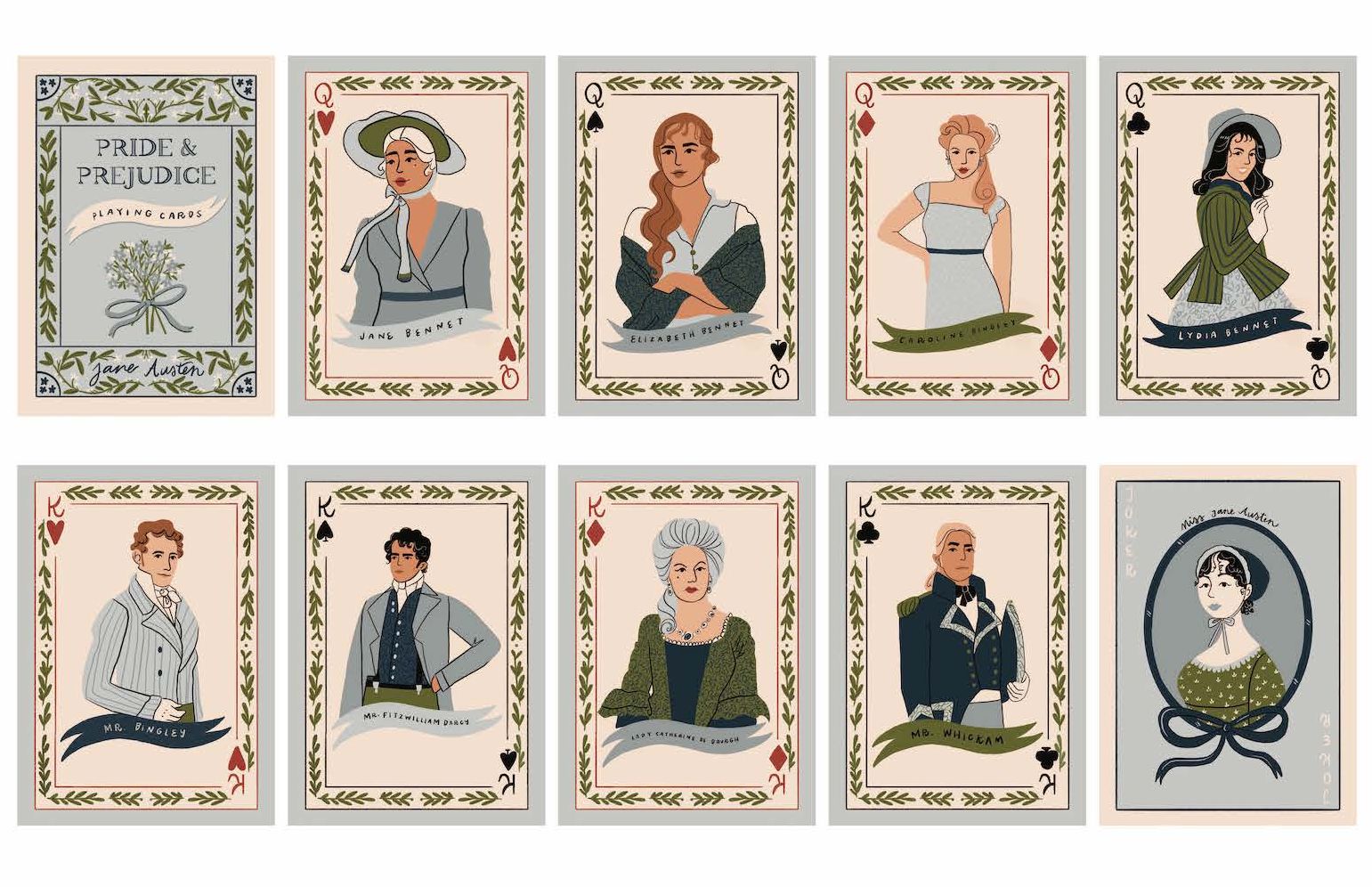 Literary Suits: Jane Austen Collection: Playing Cards for Austenites