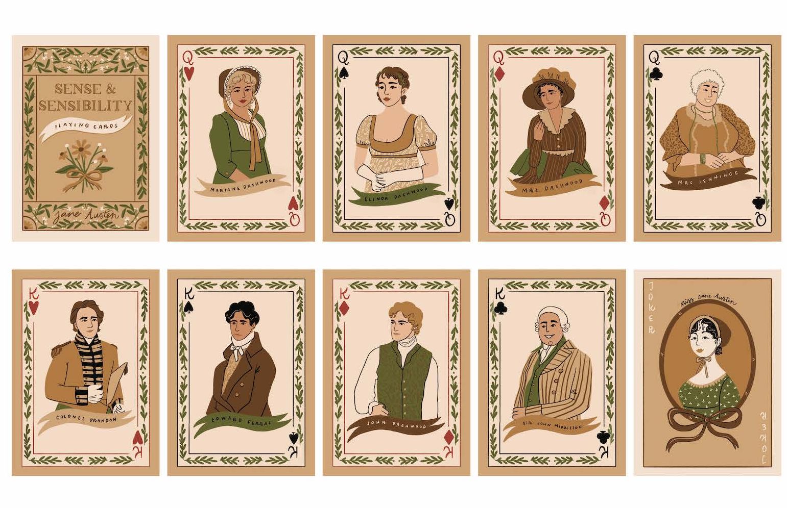 Literary Suits: Jane Austen Collection: Playing Cards for Austenites