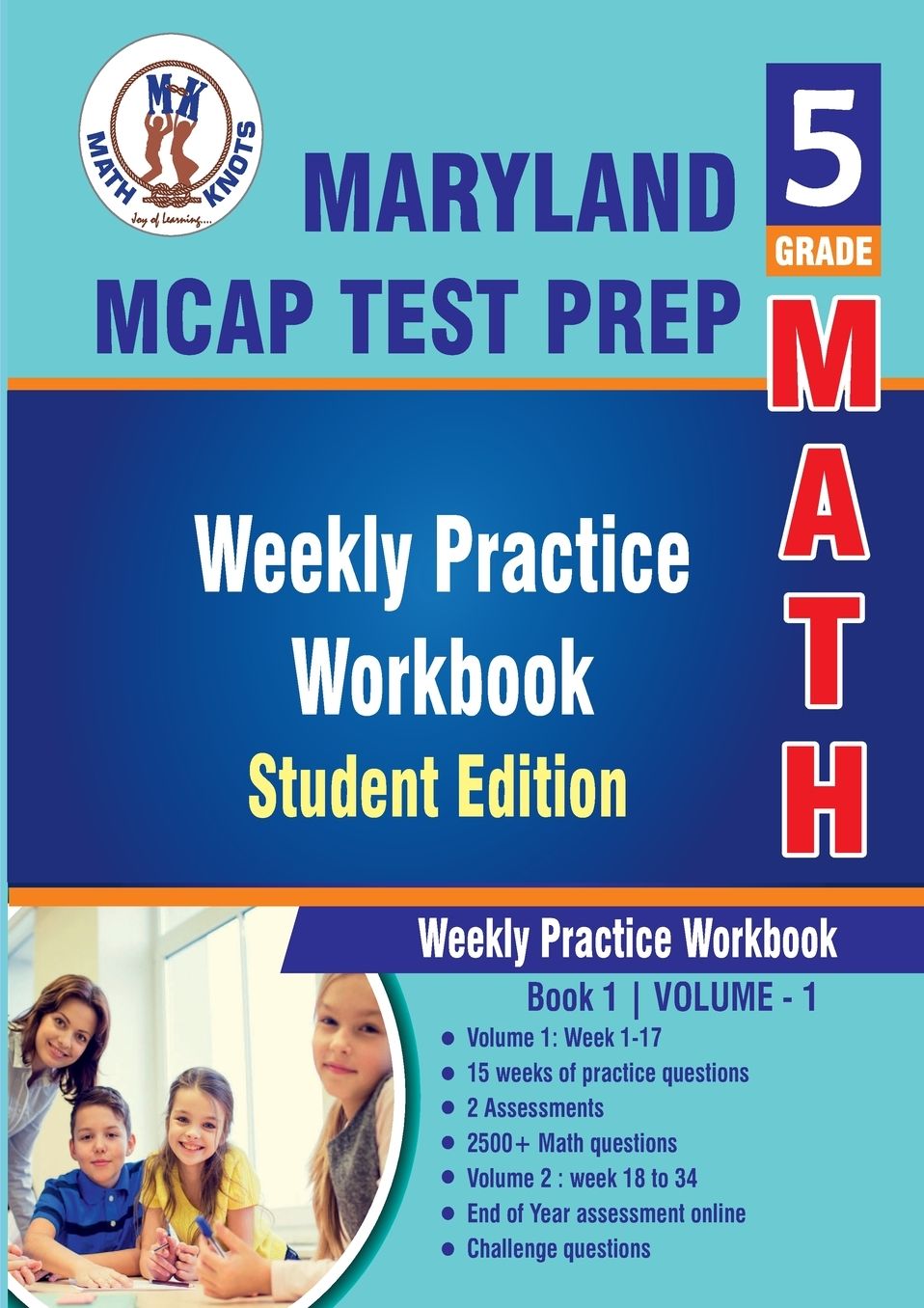 Maryland Comprehensive Assessment Program (MCAP) Test Prep, 5th Grade MATH Student Edition,Volume 1