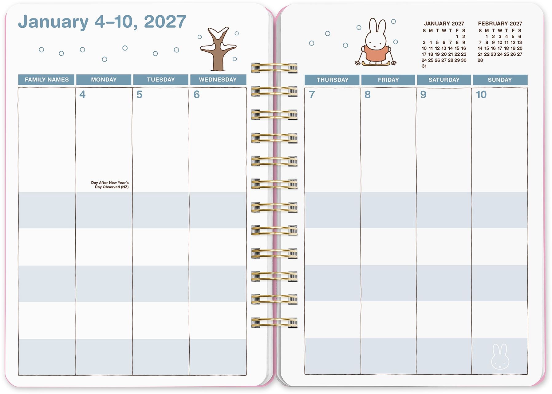 2026-2027 Miffy Blue Dots Do It All 17-Month Planner