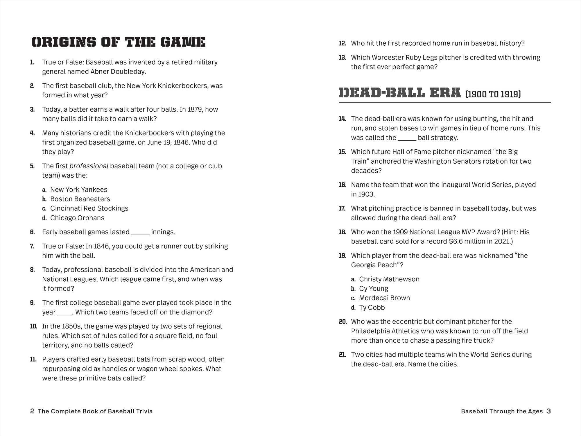 The Complete Book of Baseball Trivia: Test Your Knowledge with 750 Questions