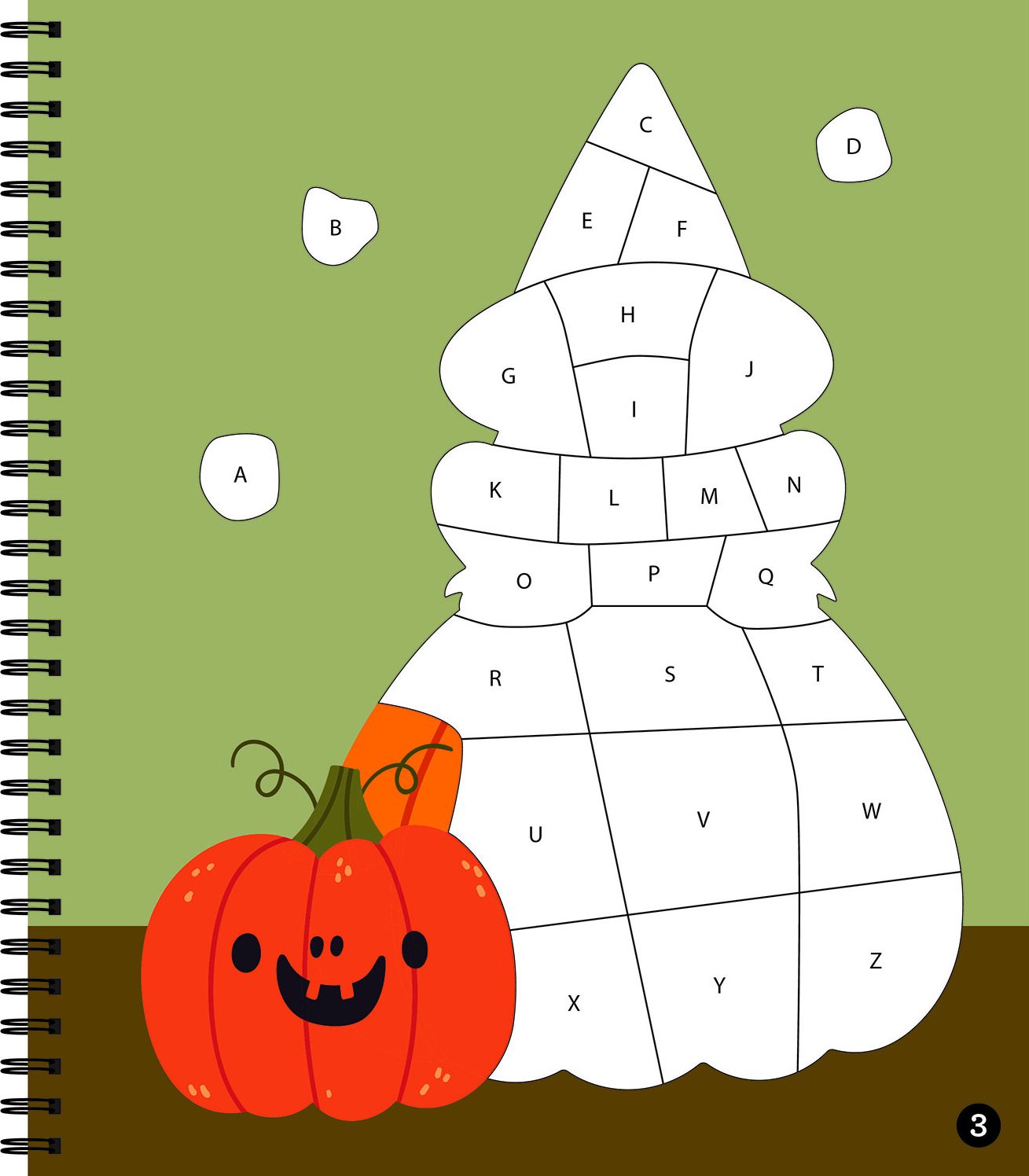 Sticker By Letter Halloween Glow in the Dark